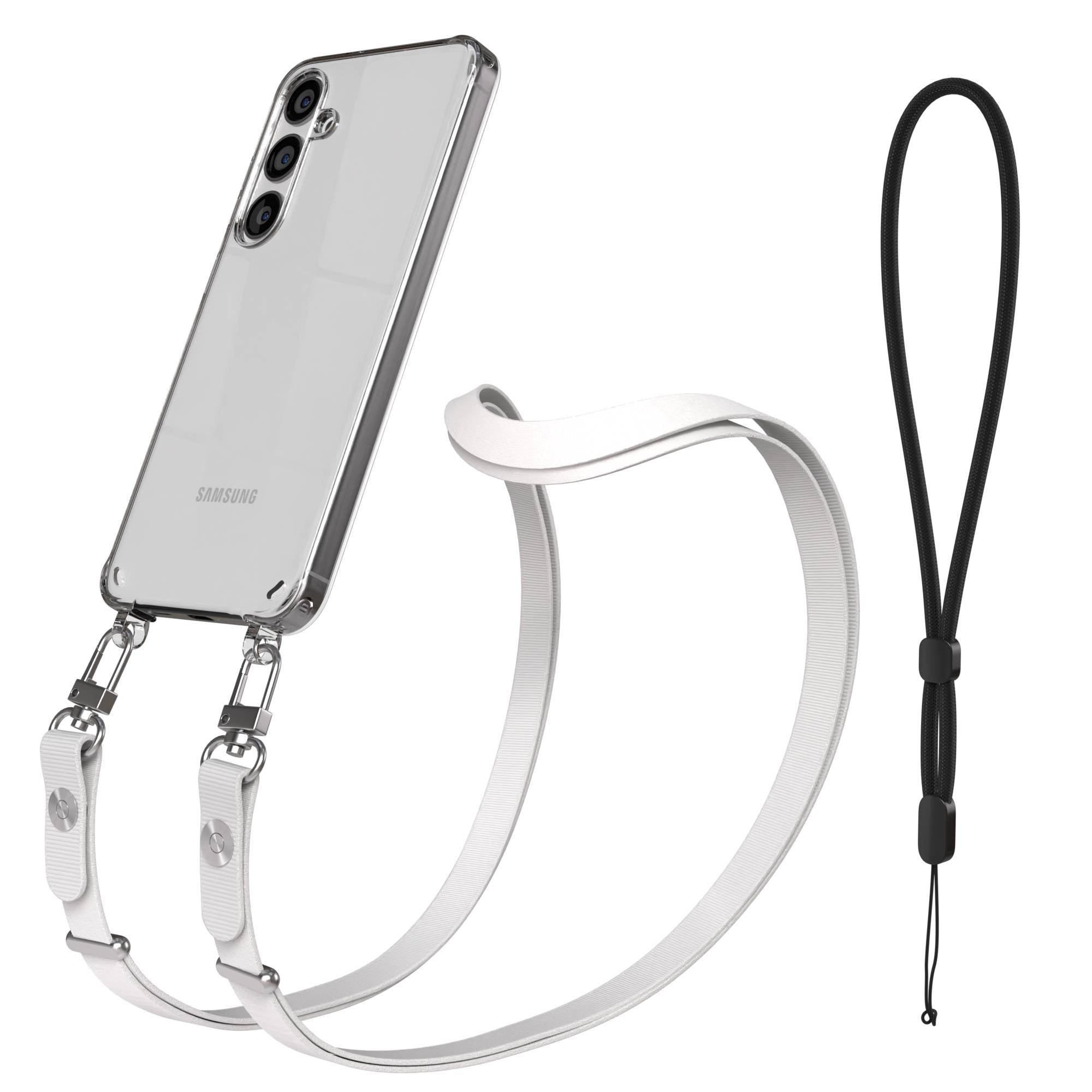 Samsung Galaxy S24 Plus MagSafe Hülle mit magnetischer Crossbody Handykette #farbe_grau-magsafe-funktion-ohne-magsafe