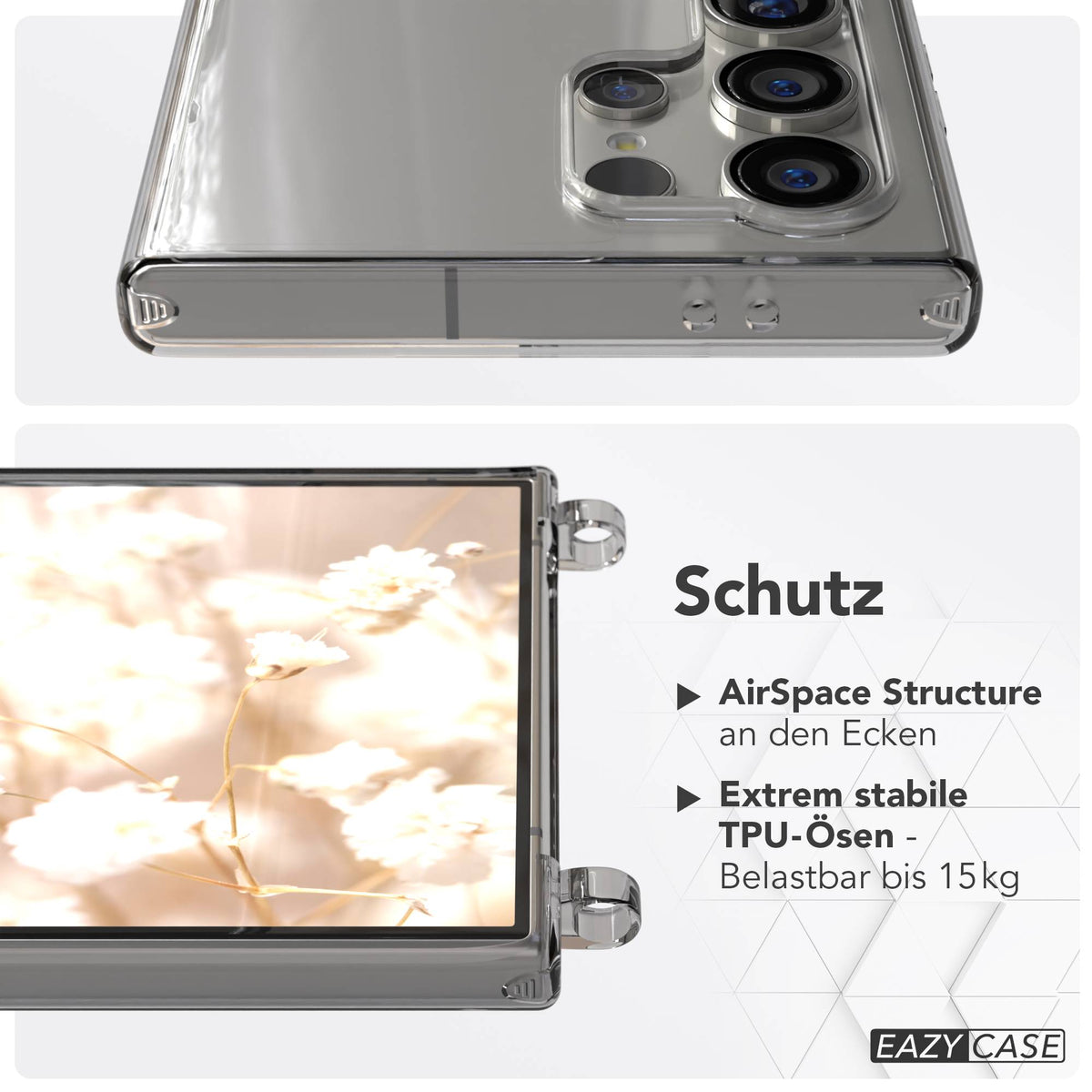 Samsung Galaxy S24 Ultra MagSafe Hülle mit magnetischer Crossbody Handykette #farbe_gelb-magsafe-funktion-mit-magsafe