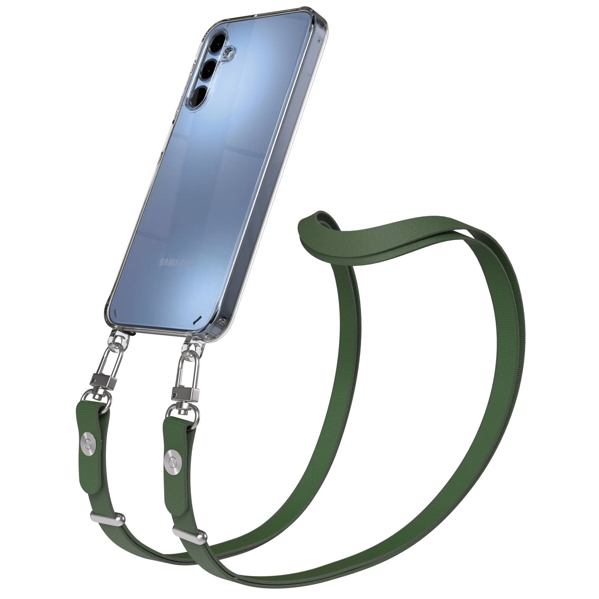 Samsung Galaxy A15 Schutzhülle mit magnetisch verstellbarem Crossbody Umhängeband
