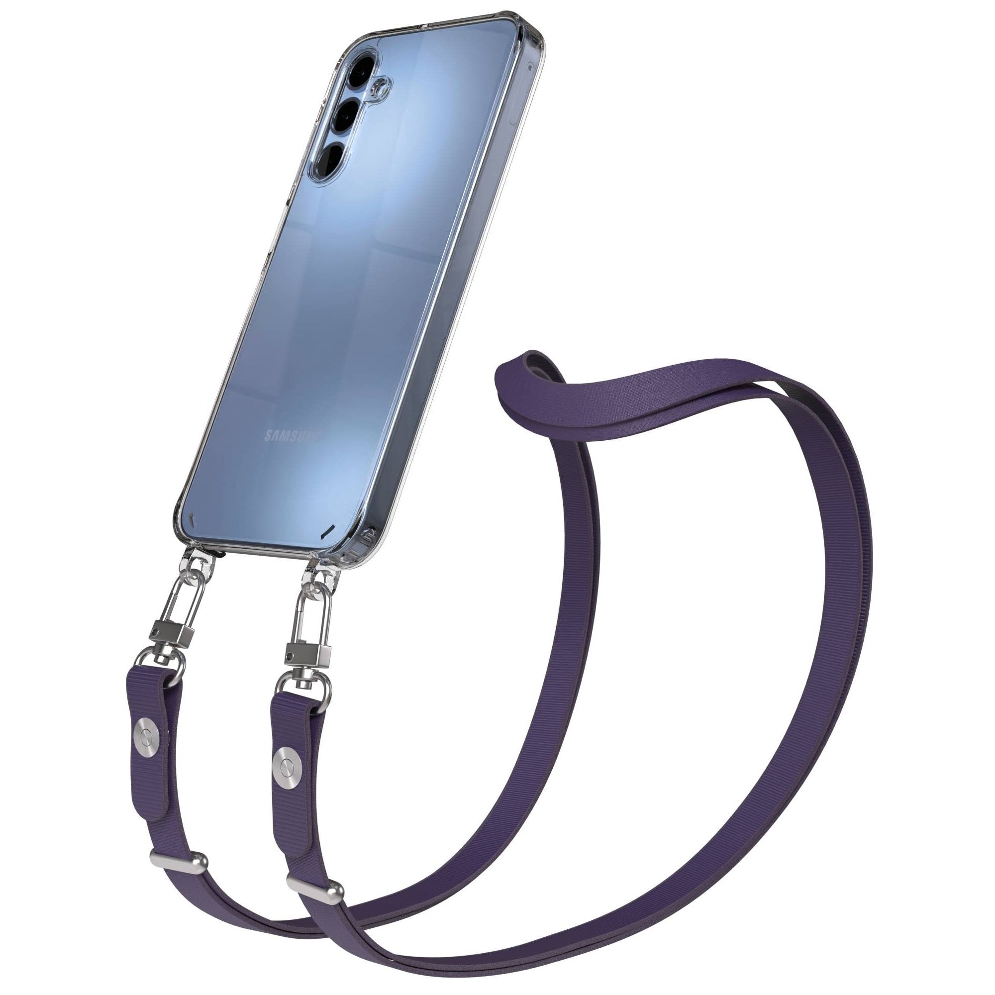 Samsung Galaxy A15 Schutzhülle mit magnetisch verstellbarem Crossbody Umhängeband