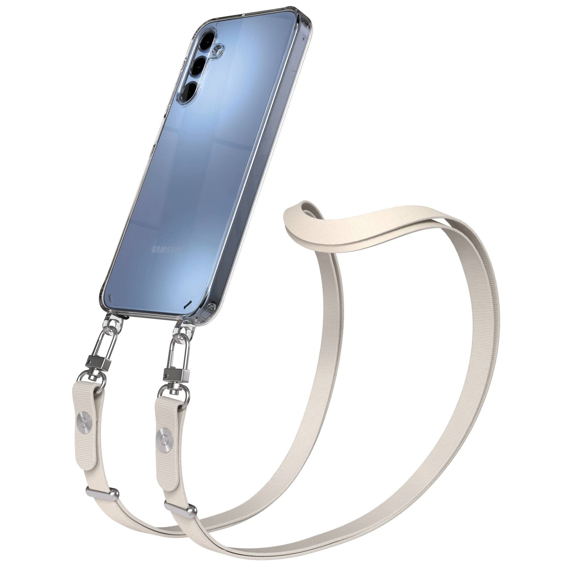 Samsung Galaxy A15 Schutzhülle mit magnetisch verstellbarem Crossbody Umhängeband