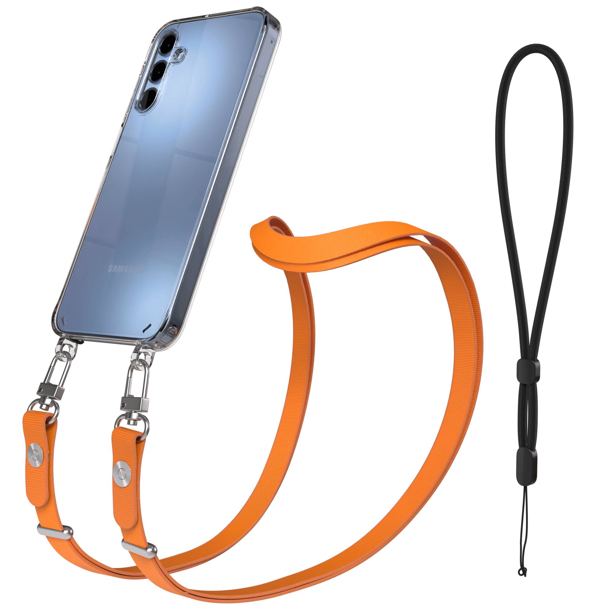 Samsung Galaxy A15 Schutzhülle mit magnetisch verstellbarem Crossbody Umhängeband