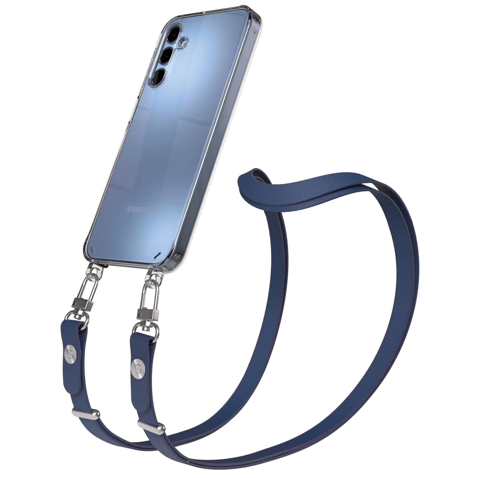Samsung Galaxy A15 Schutzhülle mit magnetisch verstellbarem Crossbody Umhängeband