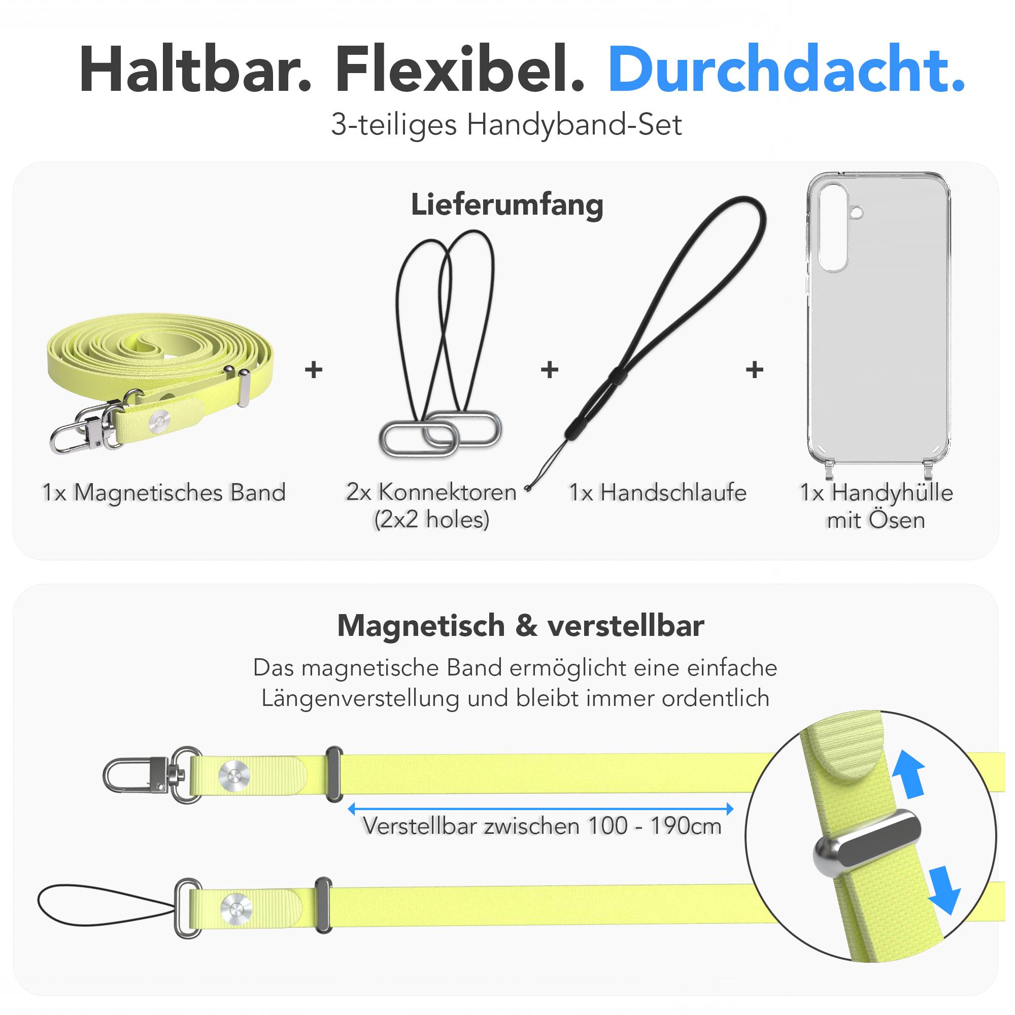 Samsung Galaxy A35 Schutzhülle mit magnetischem Crossbody Umhängeband