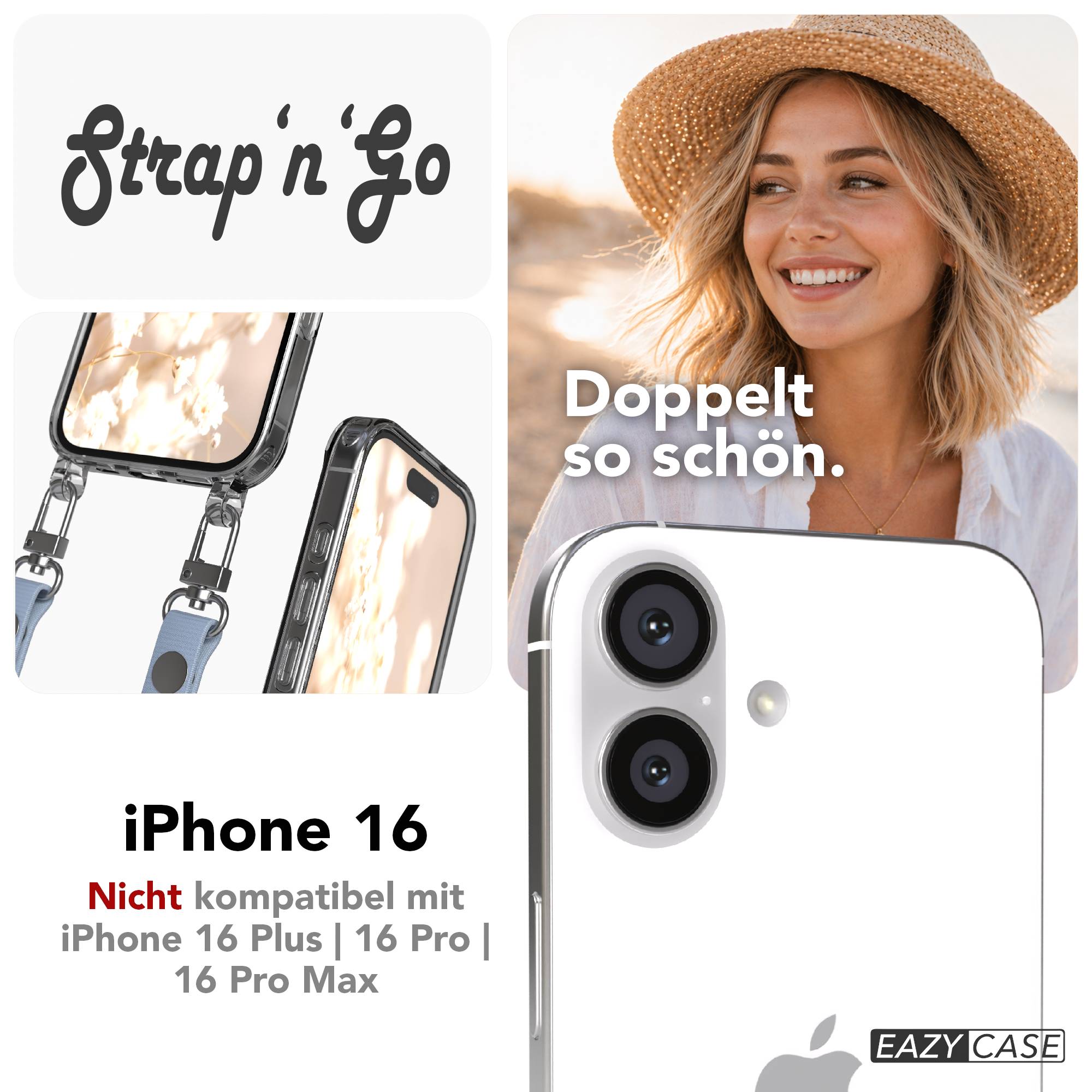 Apple iPhone 16 MagSafe Hülle mit magnetischer Crossbody Handykette Set #farbe_hellblau-magsafe-funktion-mit-magsafe