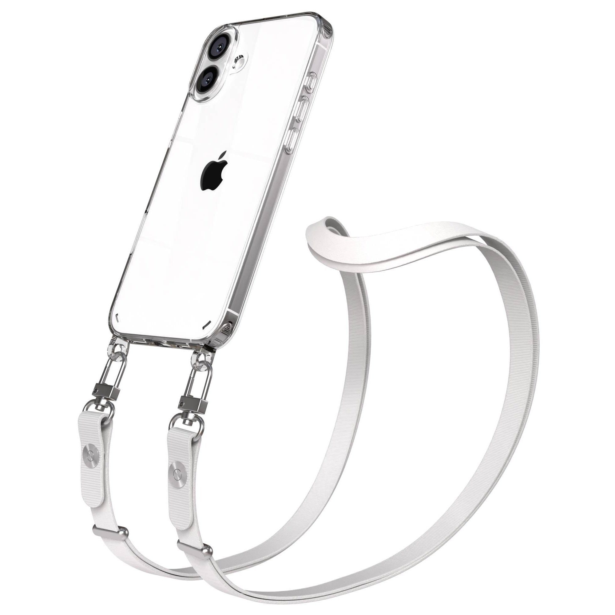 iPhone 16 Plus MagSafe Hülle mit magnetischem Crossbody-Umhängeband von EAZY CASE #farbe_grau-magsafe-funktion-mit-magsafe