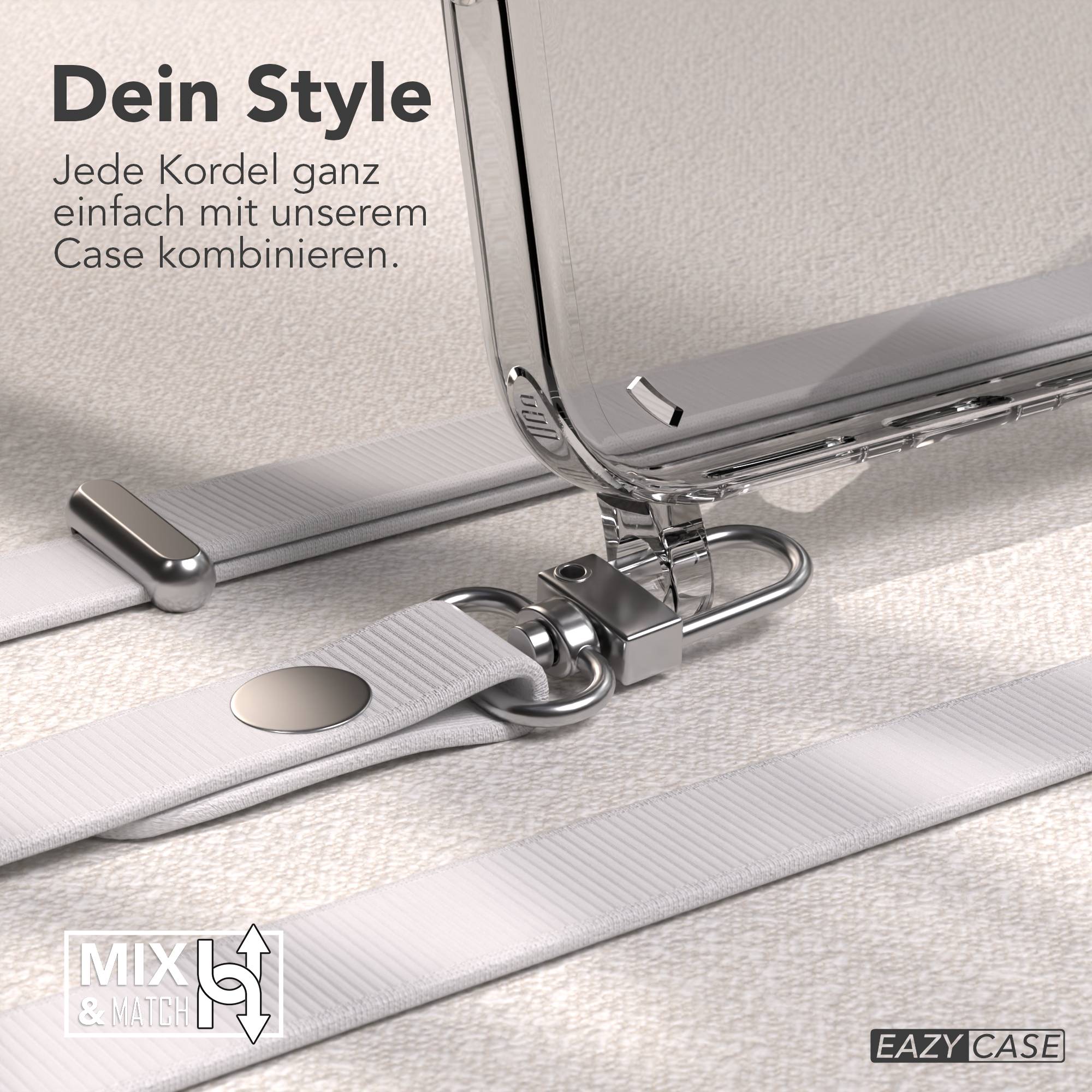 iPhone 16 Plus MagSafe Hülle mit magnetischem Crossbody-Umhängeband von EAZY CASE #farbe_grau-magsafe-funktion-mit-magsafe