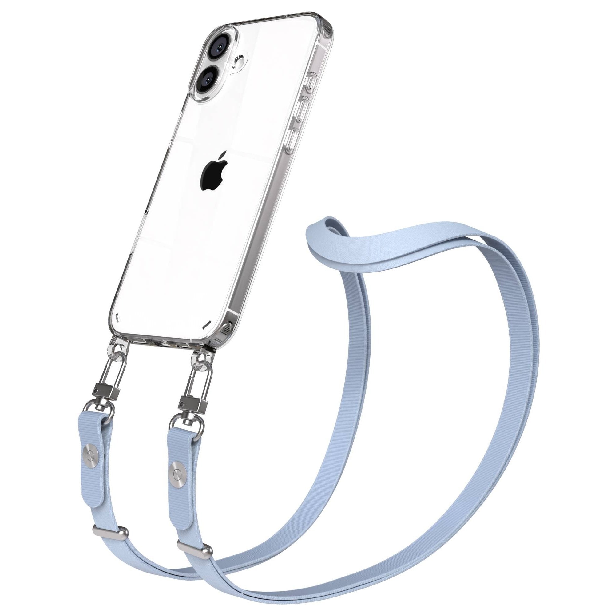iPhone 16 Plus MagSafe Hülle mit magnetischem Crossbody-Umhängeband von EAZY CASE #farbe_hellblau-magsafe-funktion-mit-magsafe