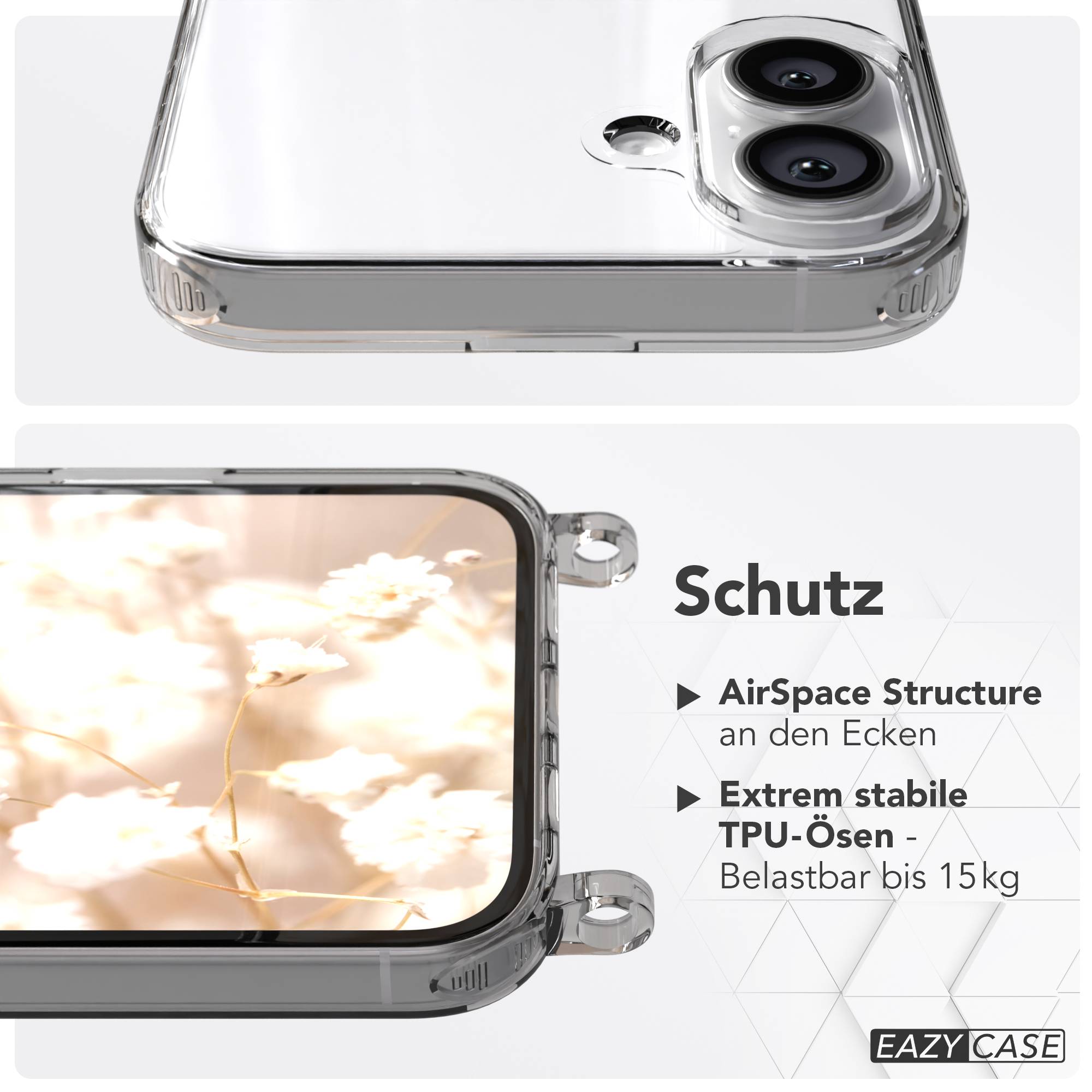 iPhone 16 Plus MagSafe Hülle mit magnetischem Crossbody-Umhängeband von EAZY CASE #farbe_hellblau-magsafe-funktion-mit-magsafe