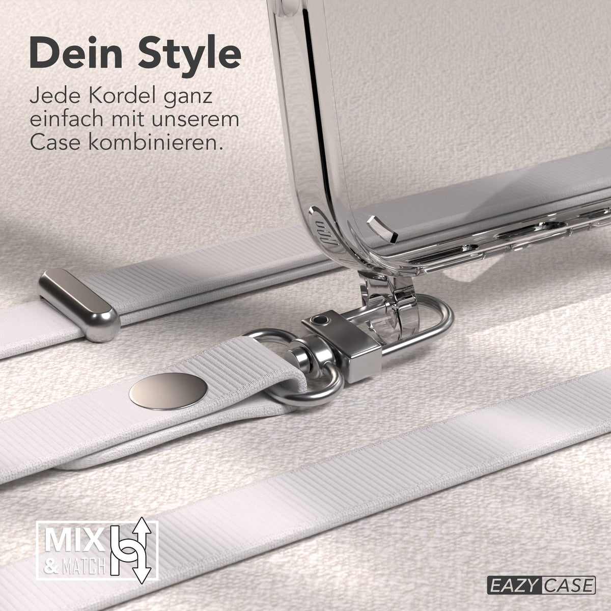 Apple iPhone 16 Pro MagSafe Hülle mit magnetischer Crossbody Handykette Set #farbe_grau-magsafe-funktion-ohne-magsafe