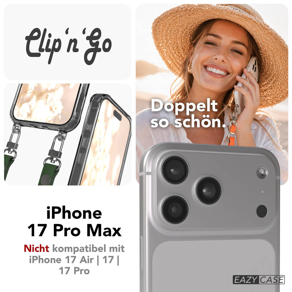 iPhone 17 Pro Max MagSafe Hülle + magnetisches Band