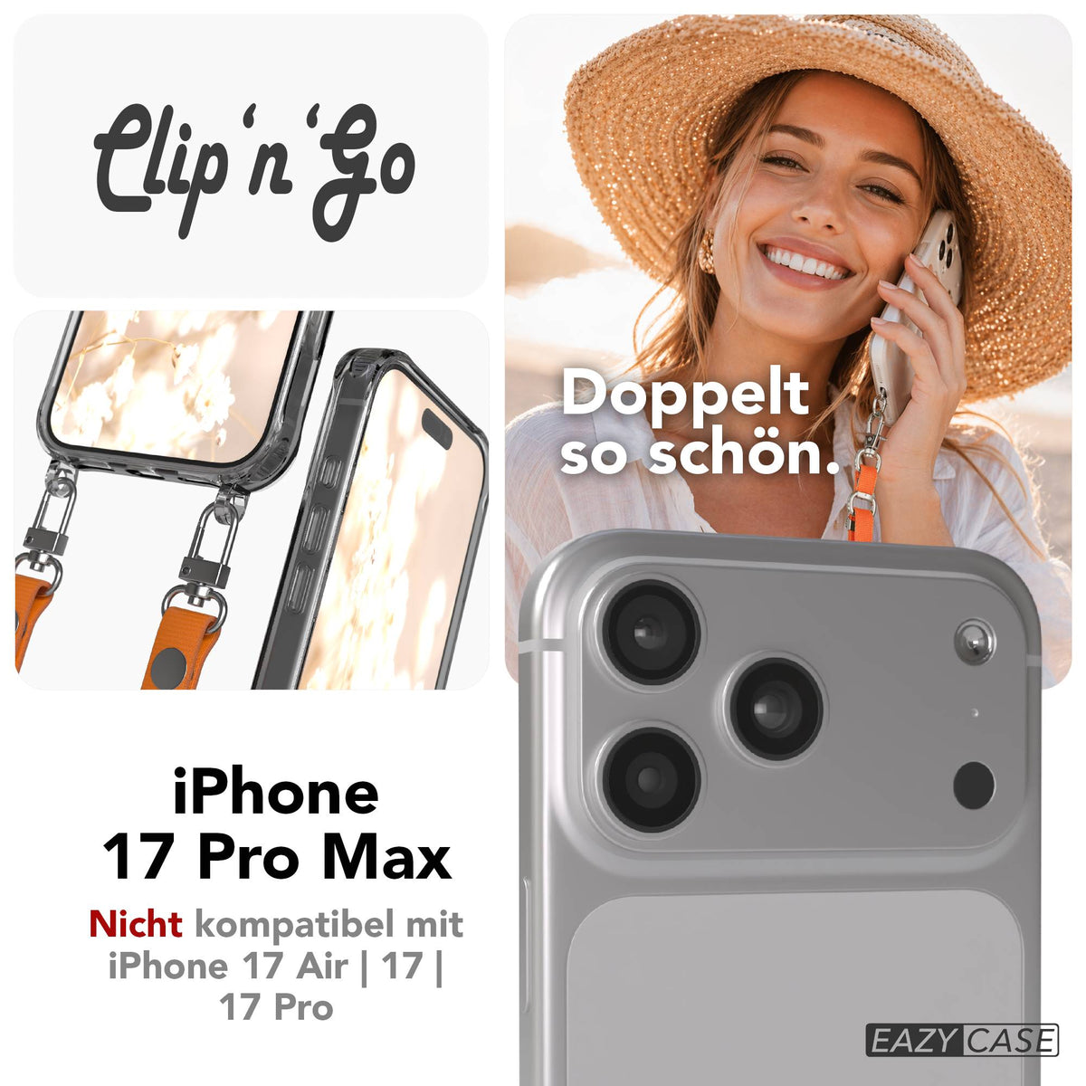 iPhone 17 Pro Max MagSafe Hülle + magnetisches Band