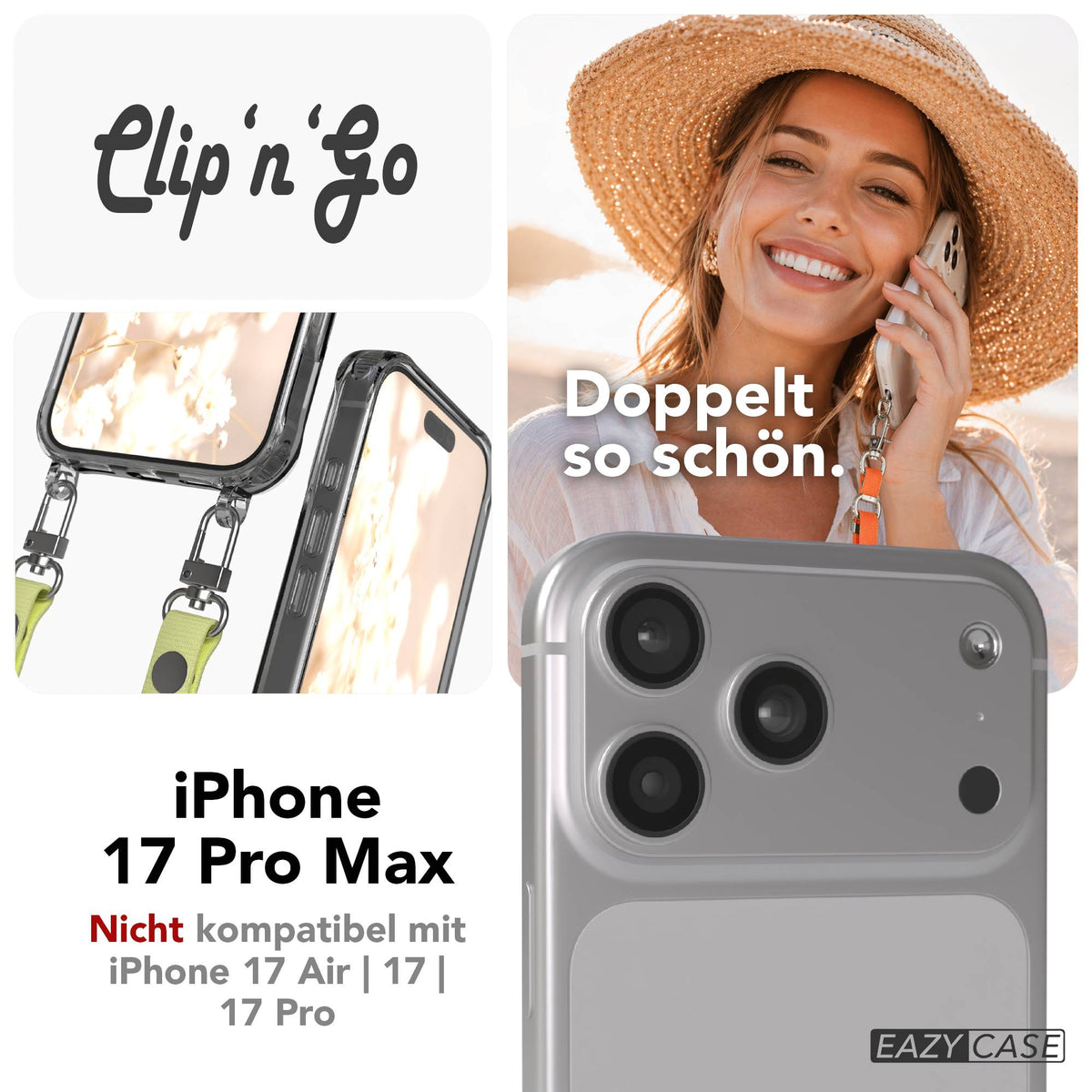 iPhone 17 Pro Max MagSafe Hülle + magnetisches Band