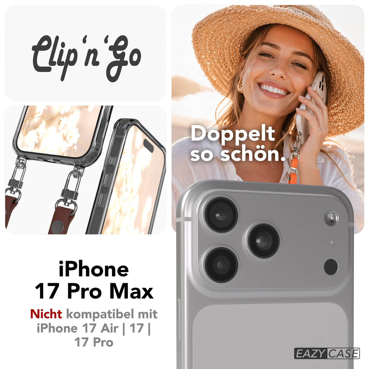 iPhone 17 Pro Max MagSafe Hülle + magnetisches Band