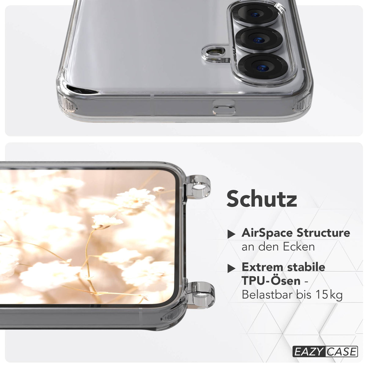 Samsung Galaxy S25 MagSafe Schutzhülle mit magnetischer Crossbody Handykette #farbe_lila-magsafe-funktion-mit-magsafe