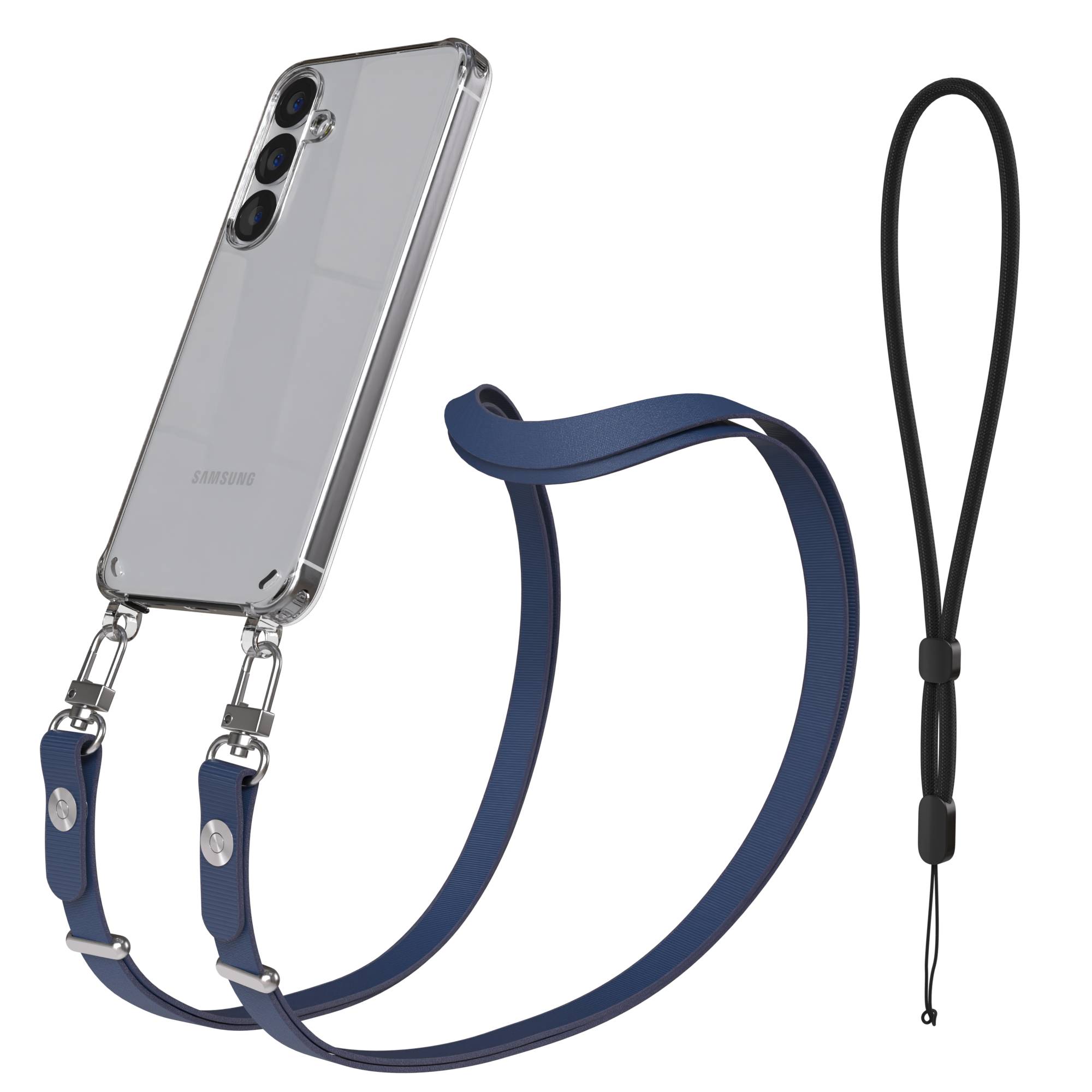 Samsung Galaxy S25 MagSafe Schutzhülle mit magnetischer Crossbody Handykette #farbe_blau-magsafe-funktion-ohne-magsafe