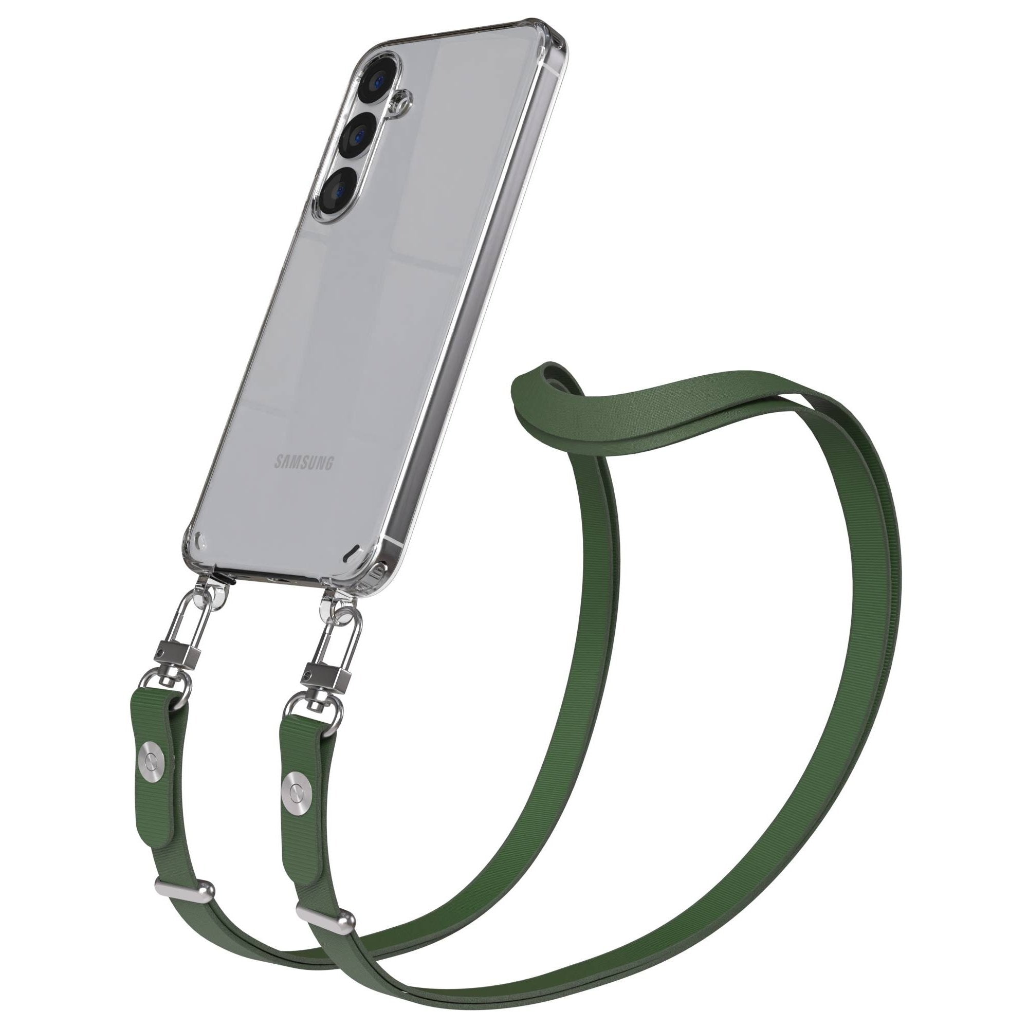 Samsung Galaxy S25 Plus MagSafe Hülle mit magnetischer Crossbody Handykette #farbe_grun-magsafe-funktion-mit-magsafe