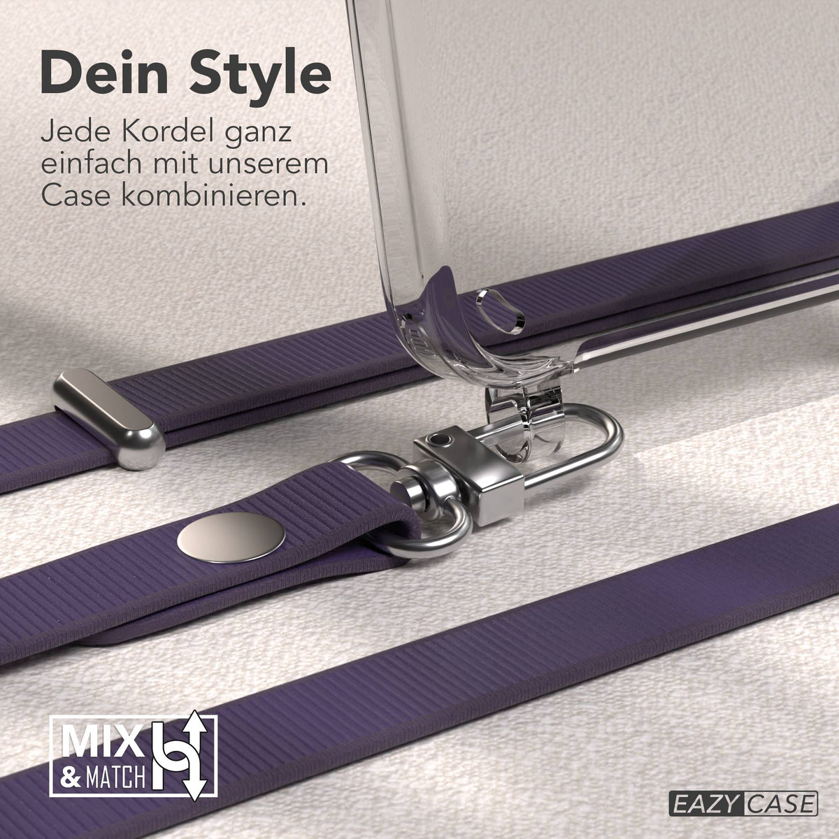 Samsung Galaxy S25 Plus MagSafe Hülle mit magnetischer Crossbody Handykette #farbe_lila-magsafe-funktion-ohne-magsafe