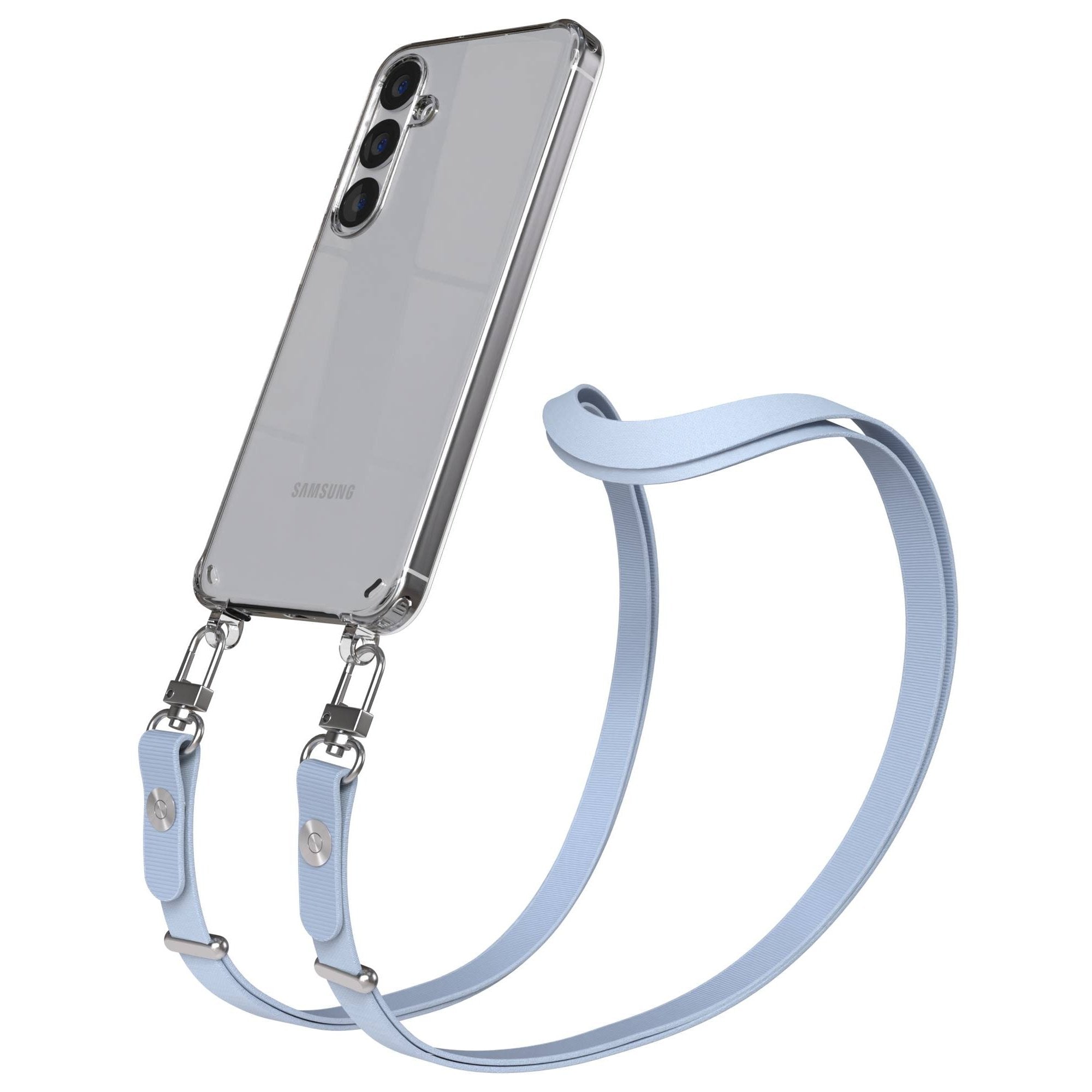 Samsung Galaxy S25 Plus MagSafe Hülle mit magnetischer Crossbody Handykette #farbe_hellblau-magsafe-funktion-mit-magsafe