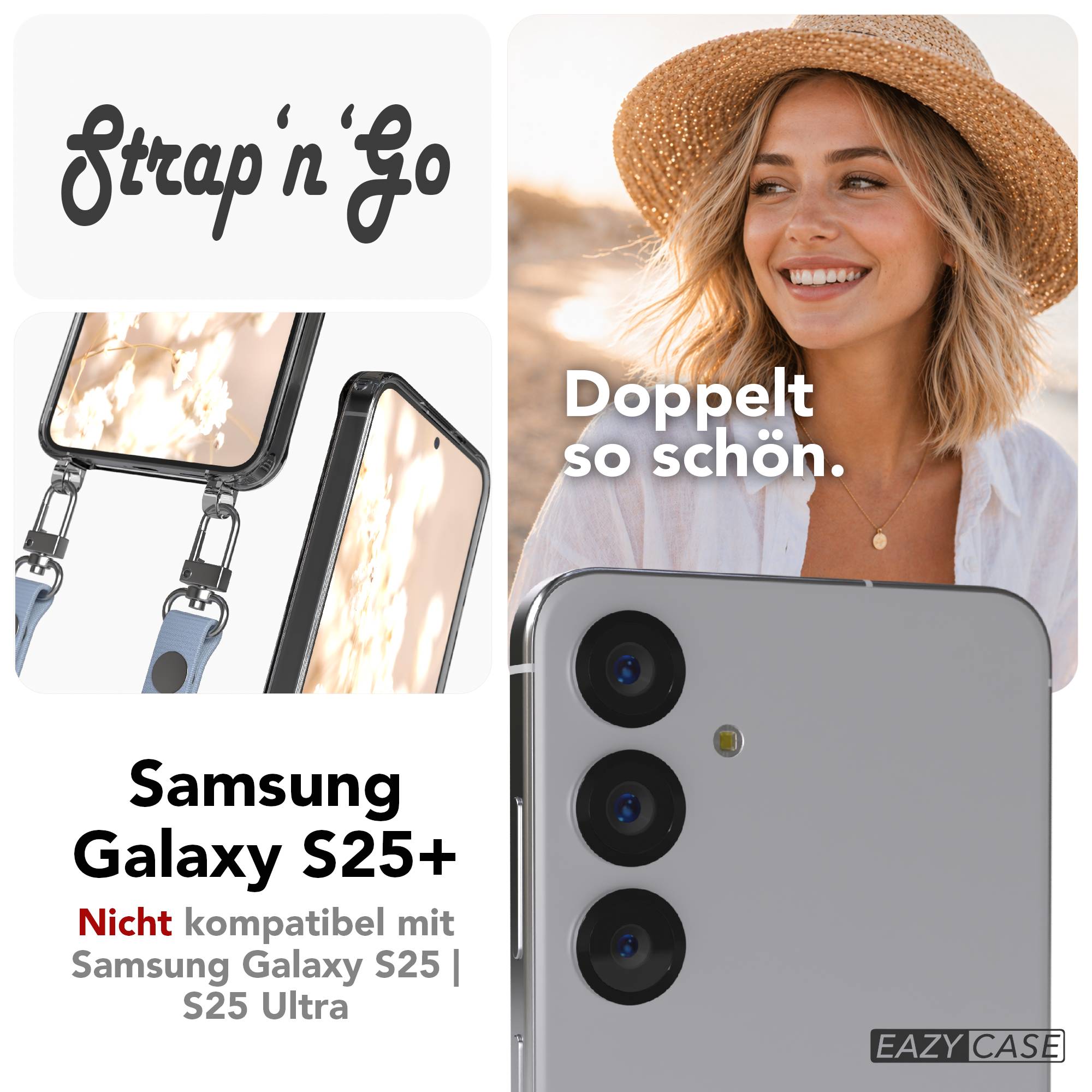 Samsung Galaxy S25 Plus MagSafe Hülle mit magnetischer Crossbody Handykette #farbe_hellblau-magsafe-funktion-mit-magsafe