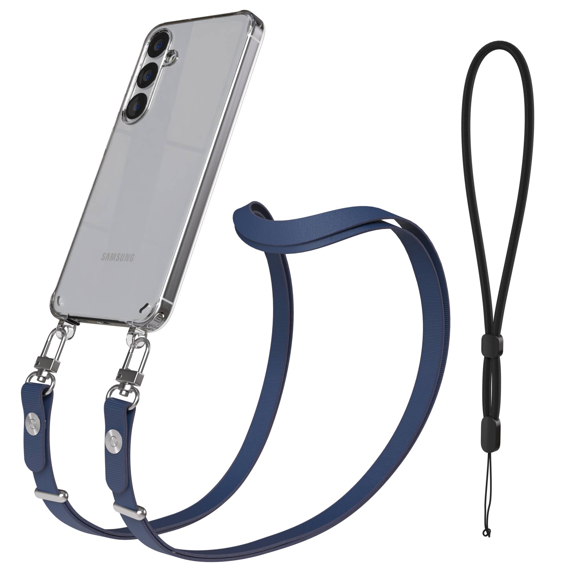 Samsung Galaxy S25 Plus MagSafe Hülle mit magnetischer Crossbody Handykette #farbe_blau-magsafe-funktion-ohne-magsafe