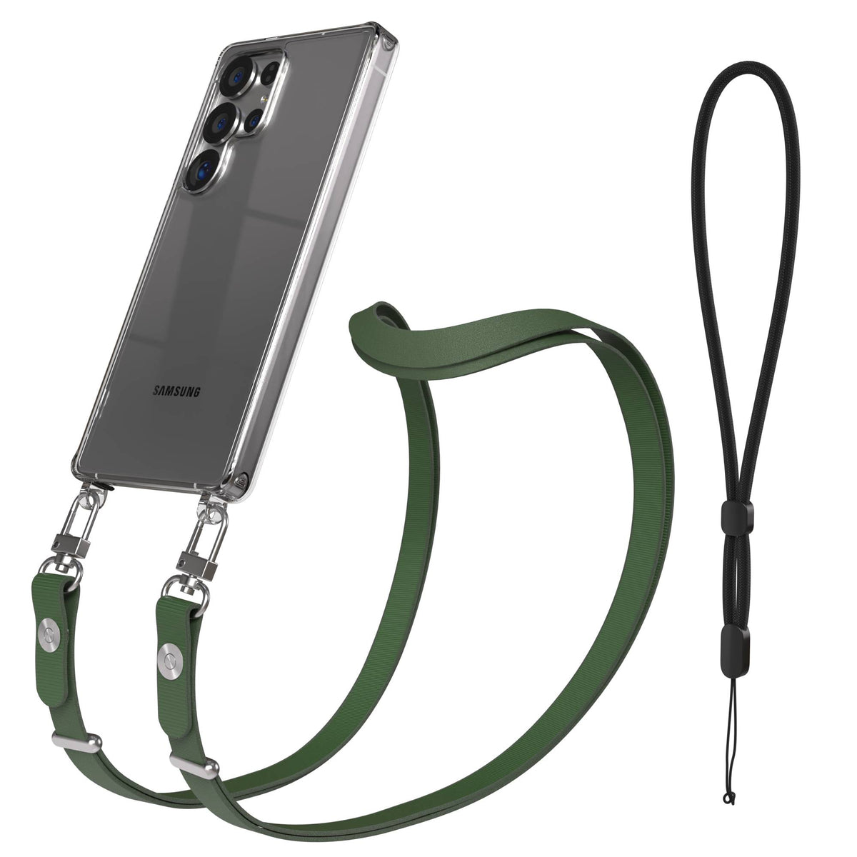 Samsung Galaxy S25 Ultra MagSafe Hülle mit magnetischer Crossbody Handykette #farbe_grun-magsafe-funktion-ohne-magsafe