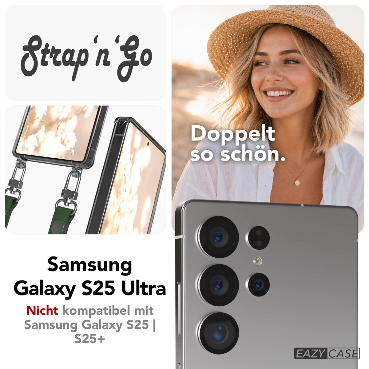 Samsung Galaxy S25 Ultra MagSafe Hülle mit magnetischer Crossbody Handykette #farbe_grun-magsafe-funktion-ohne-magsafe