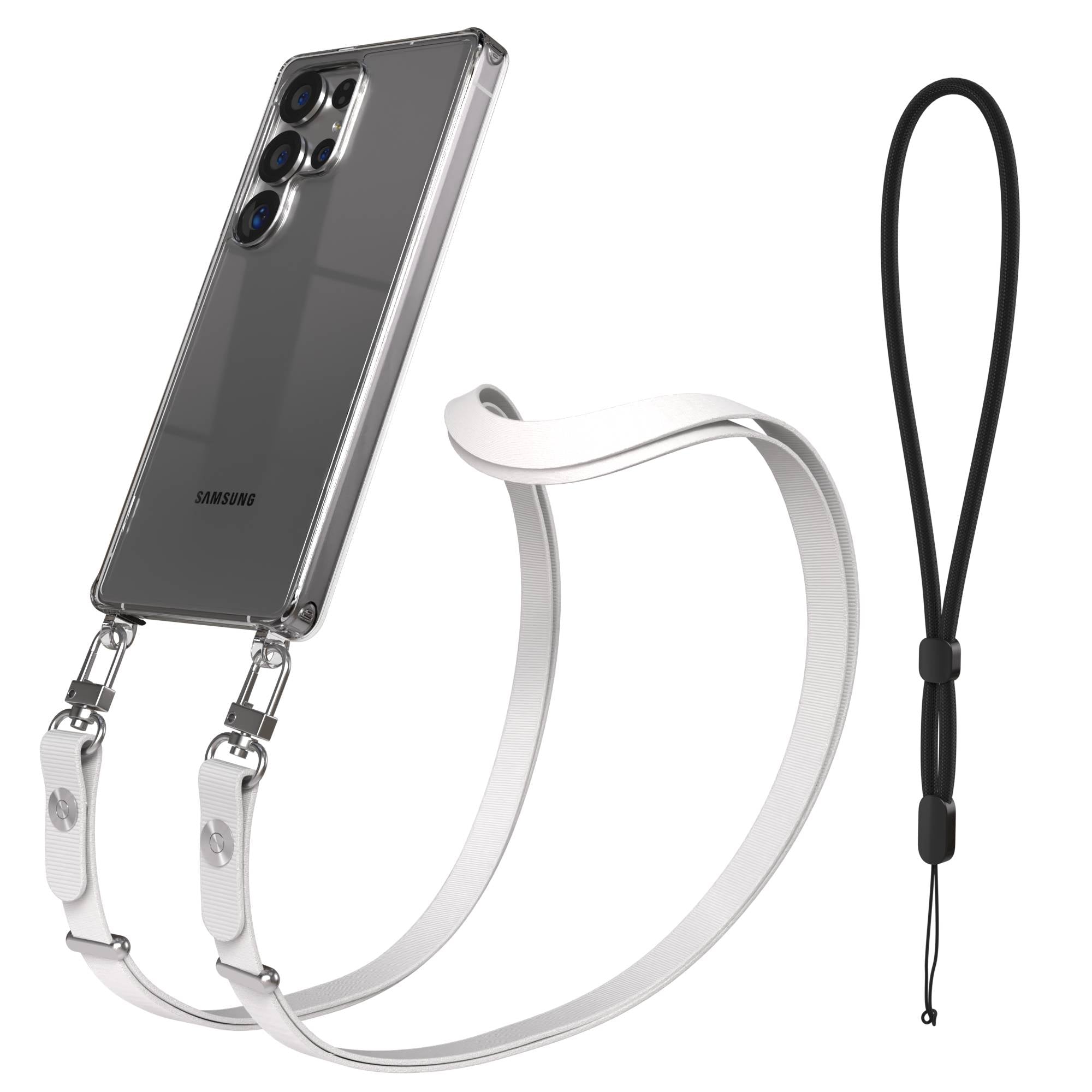 Samsung Galaxy S25 Ultra MagSafe Hülle mit magnetischer Crossbody Handykette #farbe_grau-magsafe-funktion-ohne-magsafe