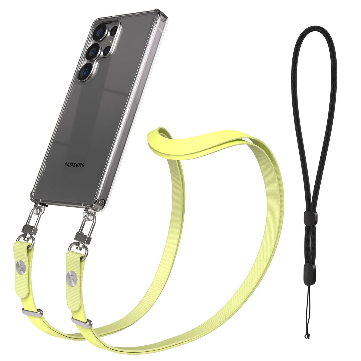 Samsung Galaxy S25 Ultra MagSafe Hülle mit magnetischer Crossbody Handykette #farbe_gelb-magsafe-funktion-ohne-magsafe