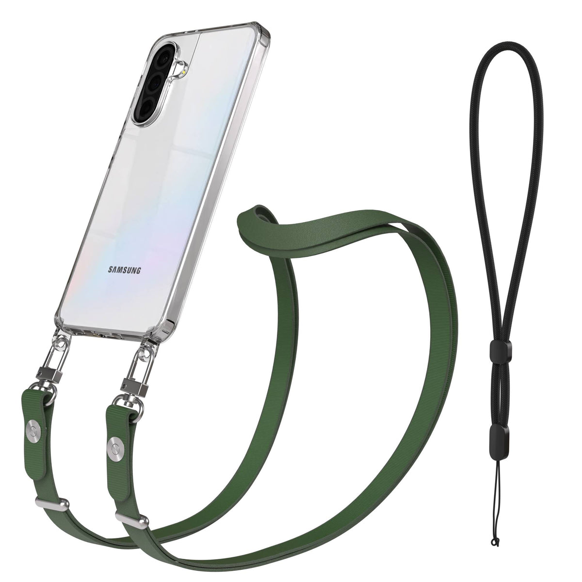 Samsung Galaxy A36 MagSafe Hülle mit magnetischer Crossbody Handykette #farbe_grun-magsafe-funktion-ohne-magsafe