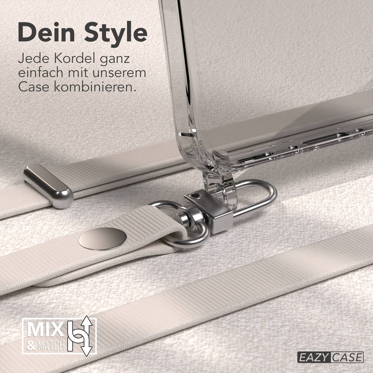 Samsung Galaxy A36 MagSafe Hülle mit magnetischer Crossbody Handykette #farbe_taupe-magsafe-funktion-ohne-magsafe