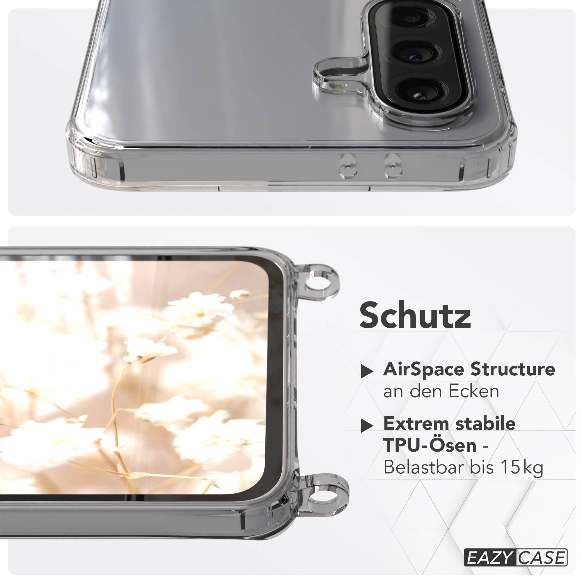 Samsung Galaxy A36 MagSafe Hülle mit magnetischer Crossbody Handykette #farbe_taupe-magsafe-funktion-mit-magsafe