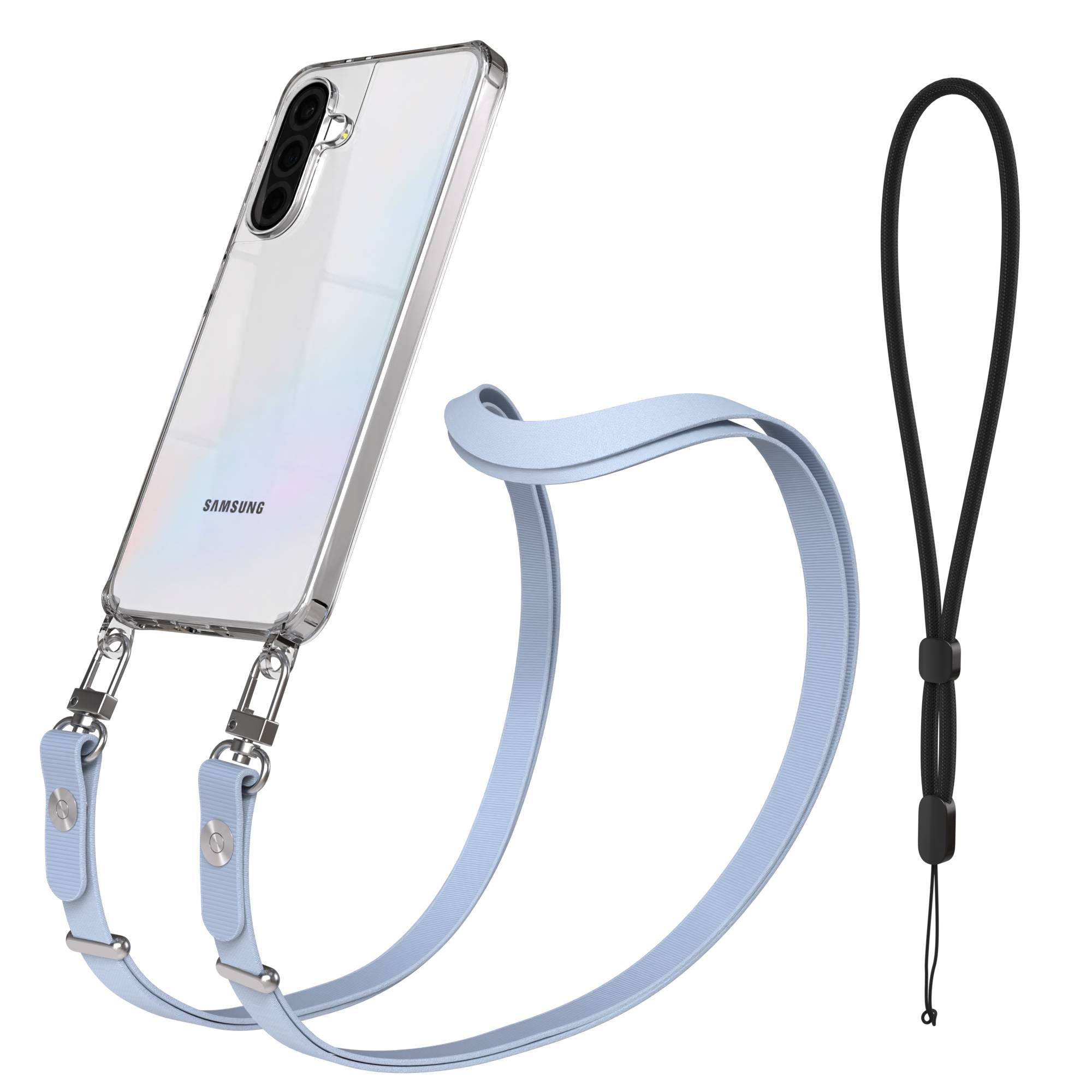Samsung Galaxy A36 MagSafe Hülle mit magnetischer Crossbody Handykette #farbe_hellblau-magsafe-funktion-ohne-magsafe