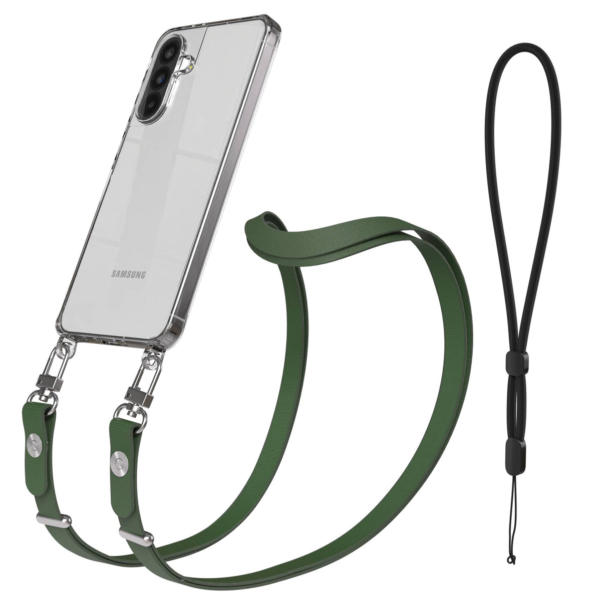Samsung Galaxy A56 MagSafe Hülle mit magnetischer Crossbody Handykette #farbe_grun-magsafe-funktion-ohne-magsafe