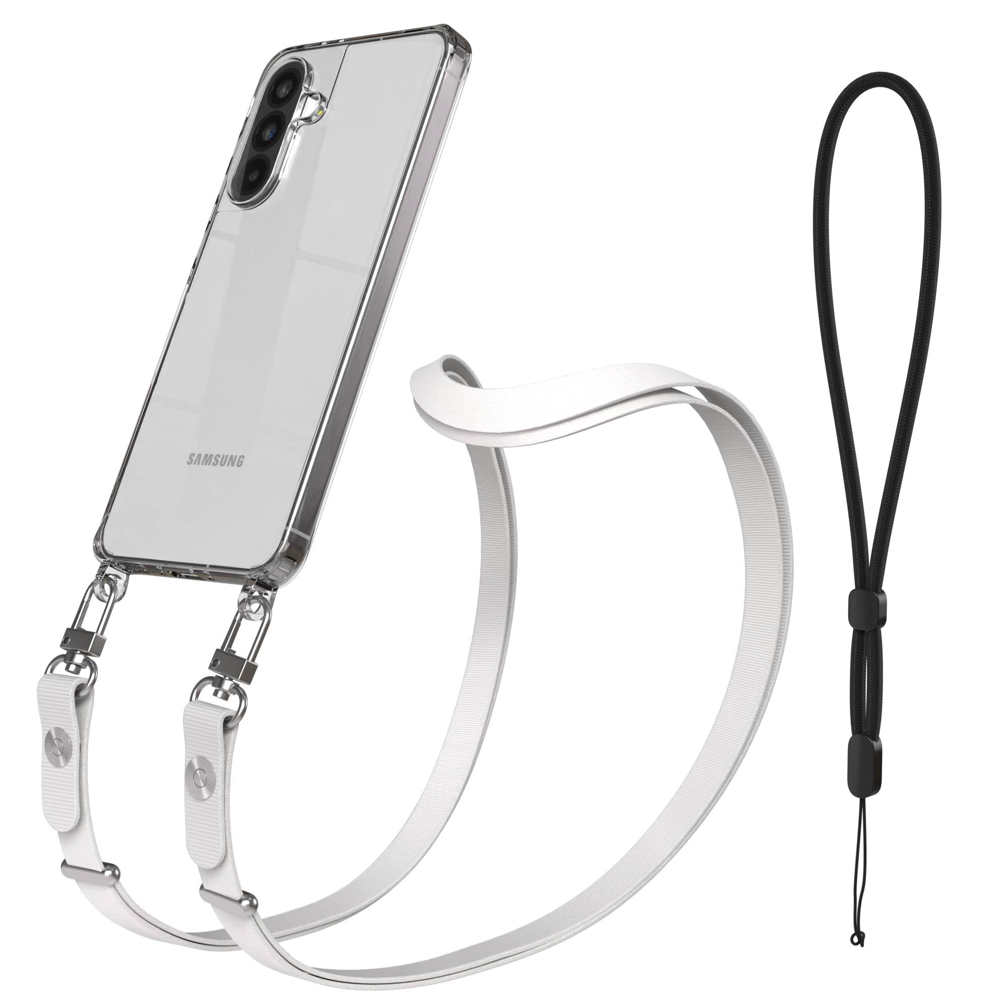 Samsung Galaxy A56 MagSafe Hülle mit magnetischer Crossbody Handykette #farbe_grau-magsafe-funktion-ohne-magsafe