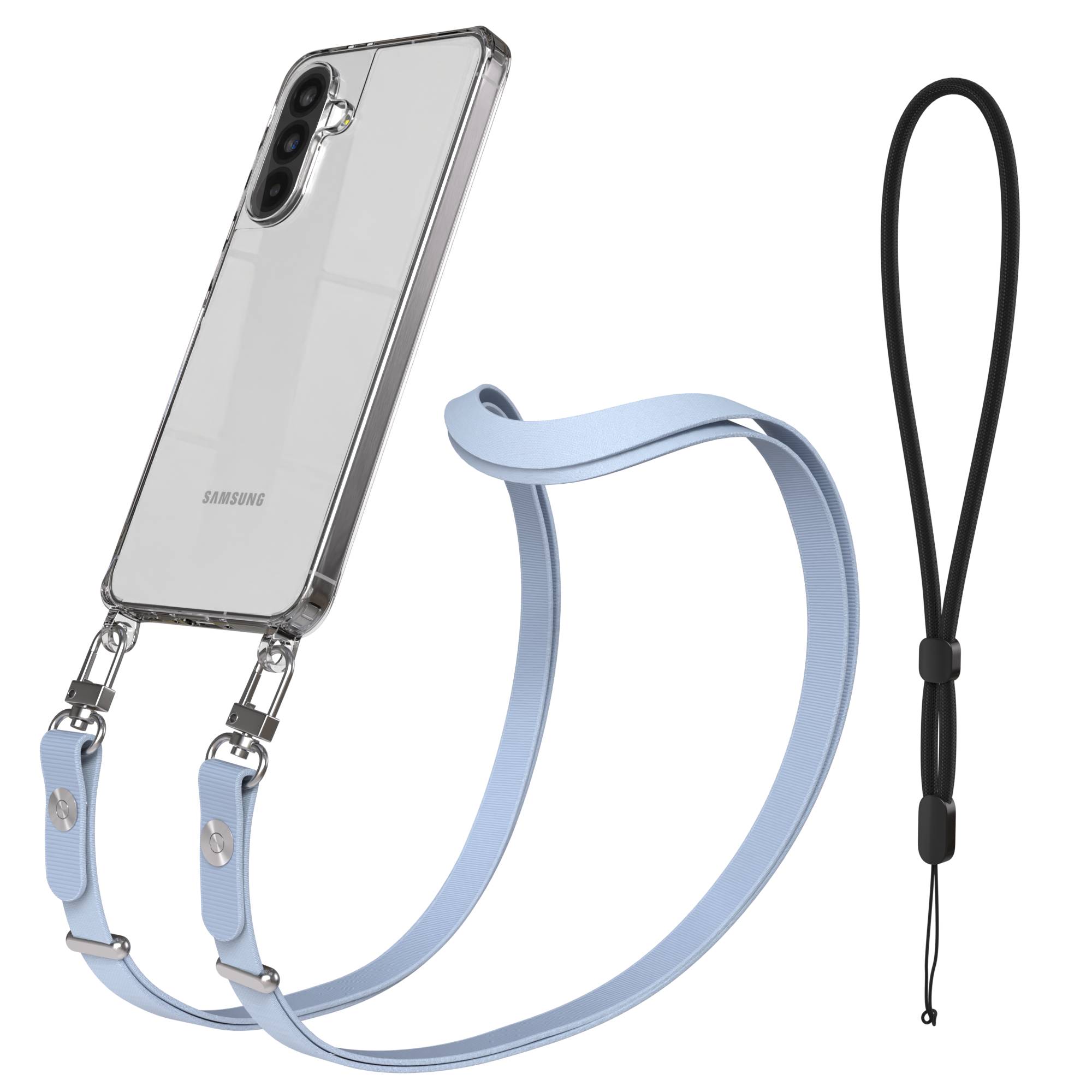 Samsung Galaxy A56 MagSafe Hülle mit magnetischer Crossbody Handykette #farbe_hellblau-magsafe-funktion-ohne-magsafe
