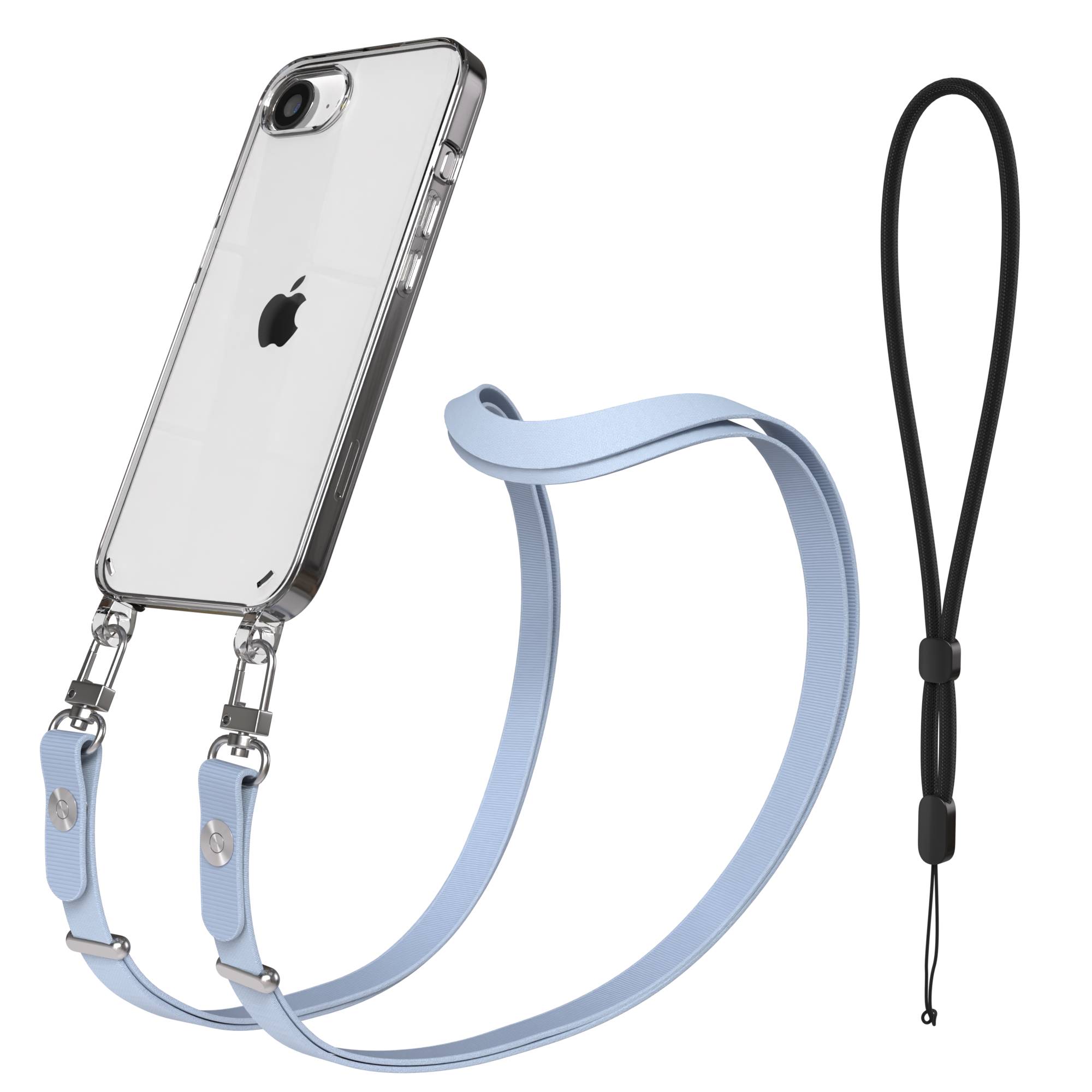 Apple iPhone 16e MagSafe Hülle mit magnetischem Crossbody-Umhängegurt-Set #farbe_hellblau-magsafe-funktion-ohne-magsafe