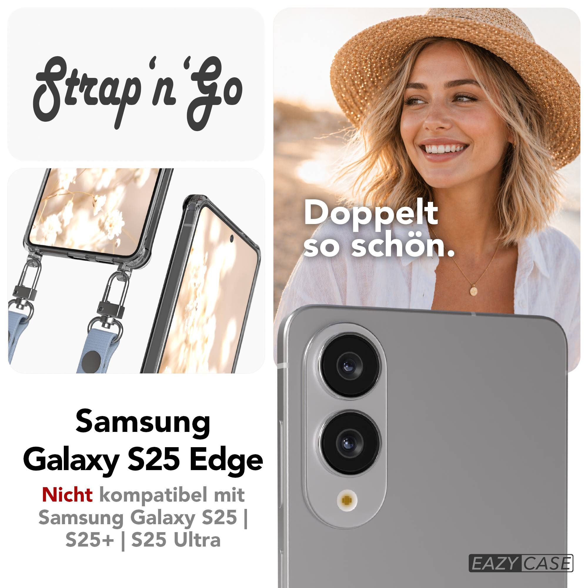Samsung Galaxy S25 Edge MagSafe Hülle mit magnetischer Crossbody Handykette #farbe_hellblau-magsafe-funktion-ohne-magsafe
