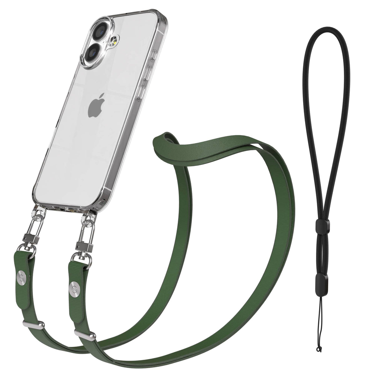 Apple iPhone 17 MagSafe Hülle mit magnetischem Crossbody-Umhängeband Set #farbe_schwarz-magsafe-funktion-ohne-magsafe