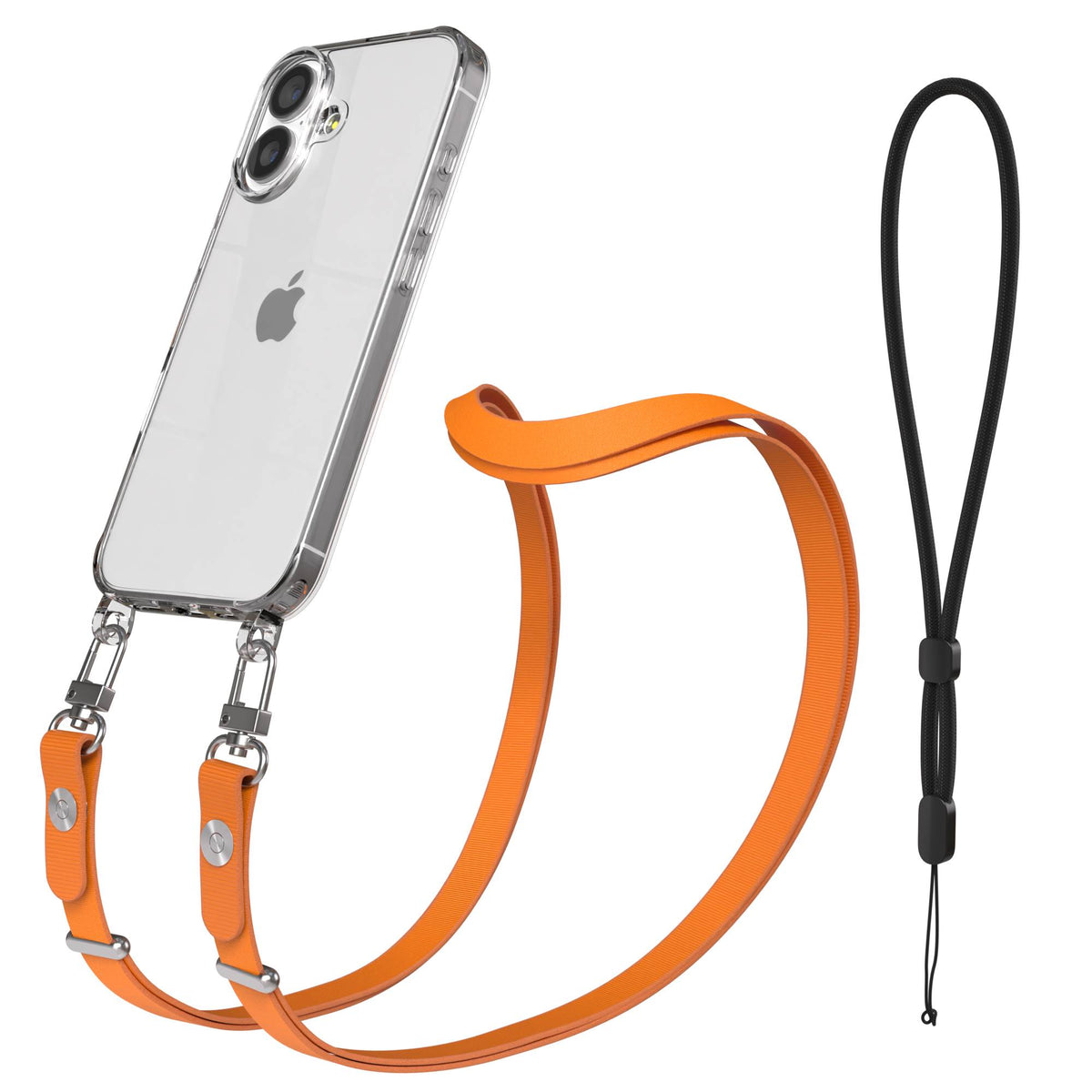 Apple iPhone 17 MagSafe Hülle mit magnetischem Crossbody-Umhängeband Set #farbe_taupe-magsafe-funktion-ohne-magsafe