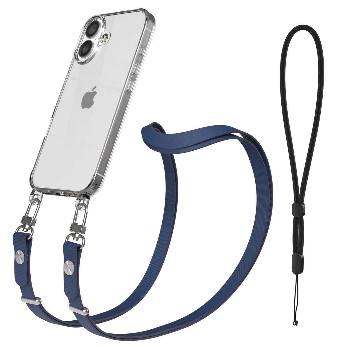 Apple iPhone 17 MagSafe Hülle mit magnetischem Crossbody-Umhängeband Set #farbe_braun-magsafe-funktion-ohne-magsafe