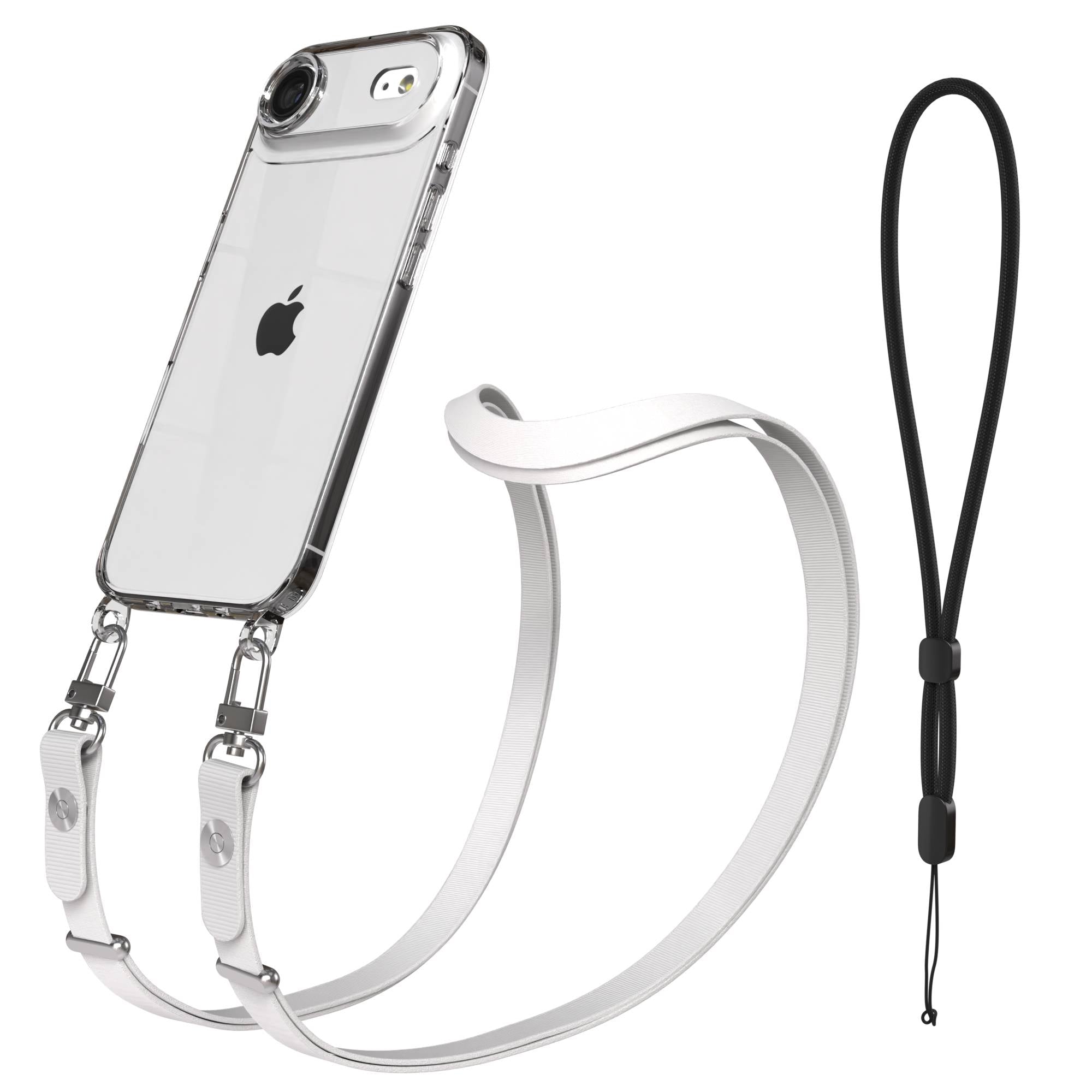 iPhone Air MagSafe Hülle mit magnetischem Crossbody-Umhängeband als Set #farbe_grau-magsafe-funktion-ohne-magsafe