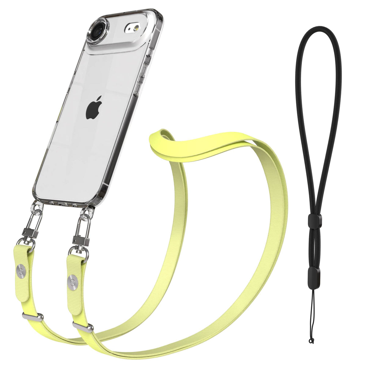 iPhone Air MagSafe Hülle mit magnetischem Crossbody-Umhängeband als Set #farbe_gelb-magsafe-funktion-ohne-magsafe