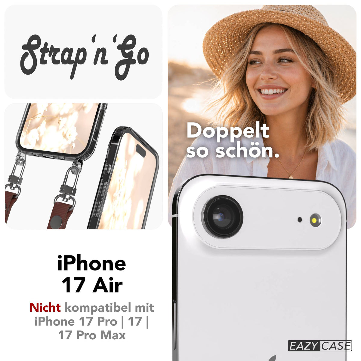 iPhone Air MagSafe Hülle mit magnetischem Crossbody-Umhängeband als Set #farbe_braun-magsafe-funktion-ohne-magsafe