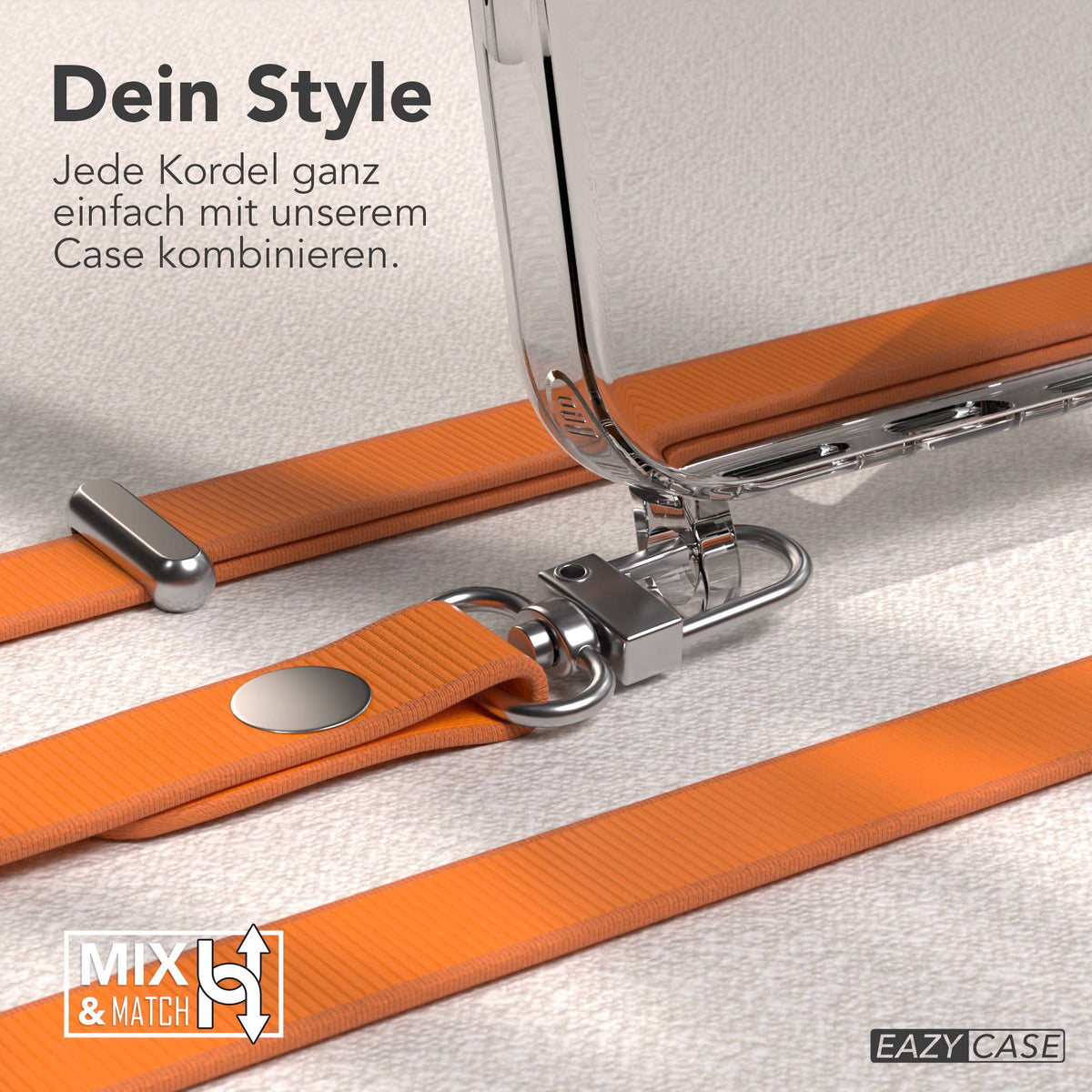 Apple iPhone 17 Pro MagSafe Hülle mit magnetischer Crossbody Handykette #farbe_orange-magsafe-funktion-ohne-magsafe