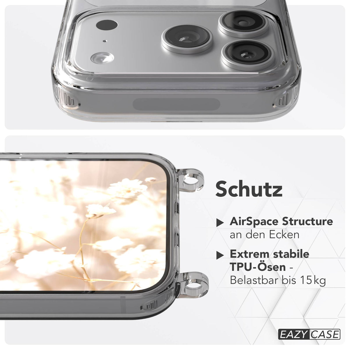 Apple iPhone 17 Pro MagSafe Hülle mit magnetischer Crossbody Handykette #farbe_braun-magsafe-funktion-mit-magsafe