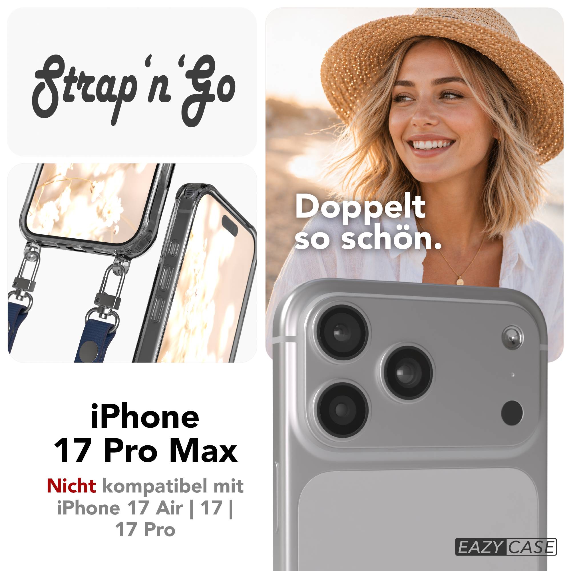 iPhone 17 Pro Max MagSafe Hülle mit magnetischem Crossbody-Umhängeband #farbe_blau-magsafe-funktion-ohne-magsafe