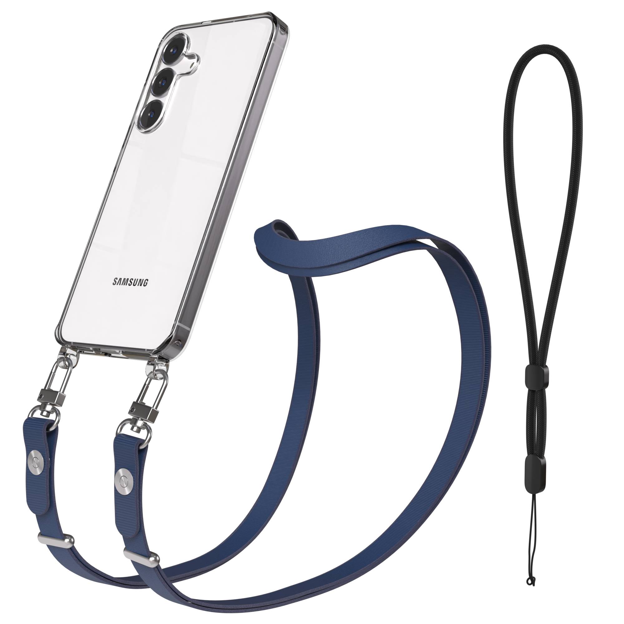 Samsung Galaxy S25 FE MagSafe Hülle mit magnetischer Crossbody Handykette #farbe_blau-magsafe-funktion-ohne-magsafe