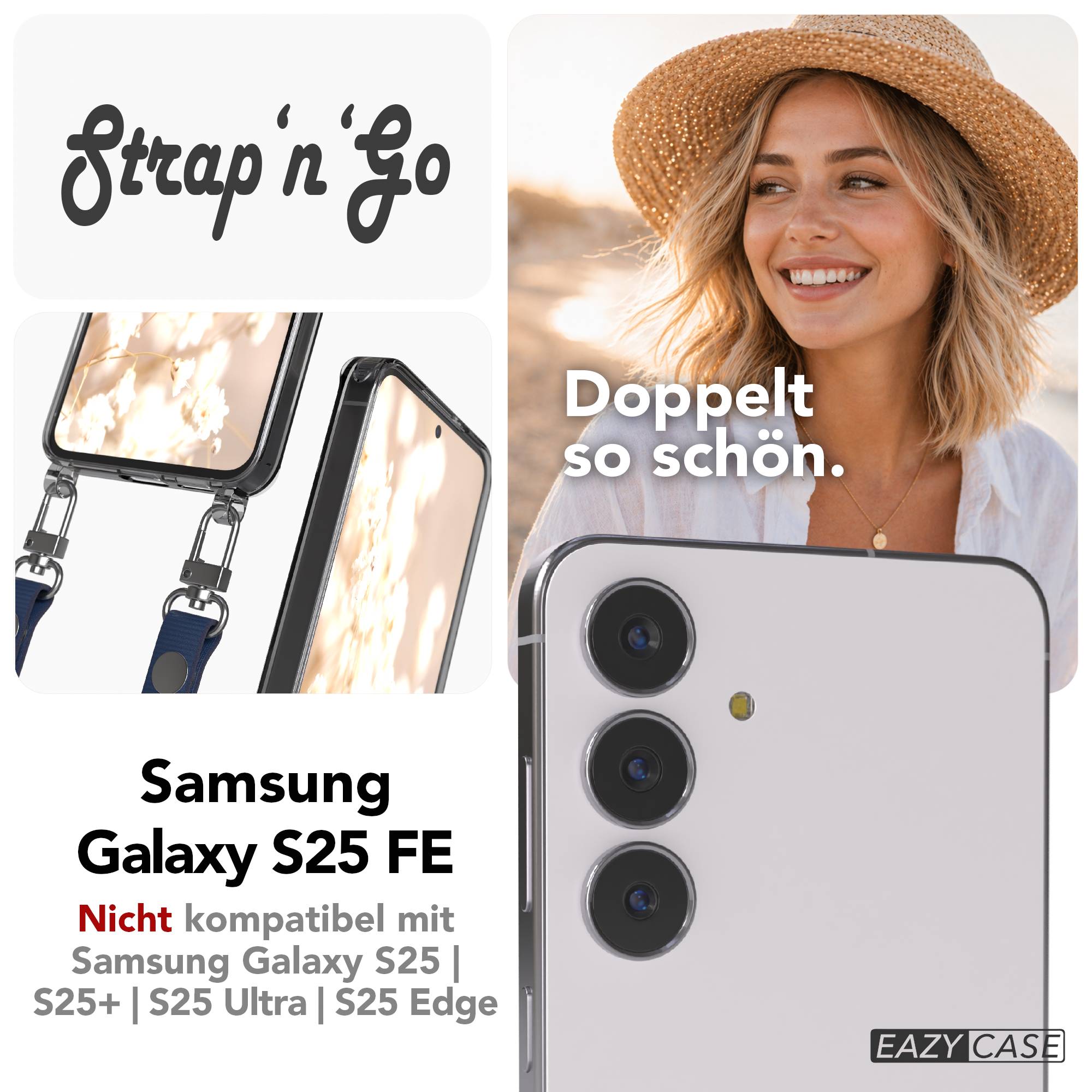 Samsung Galaxy S25 FE MagSafe Hülle mit magnetischer Crossbody Handykette #farbe_blau-magsafe-funktion-ohne-magsafe