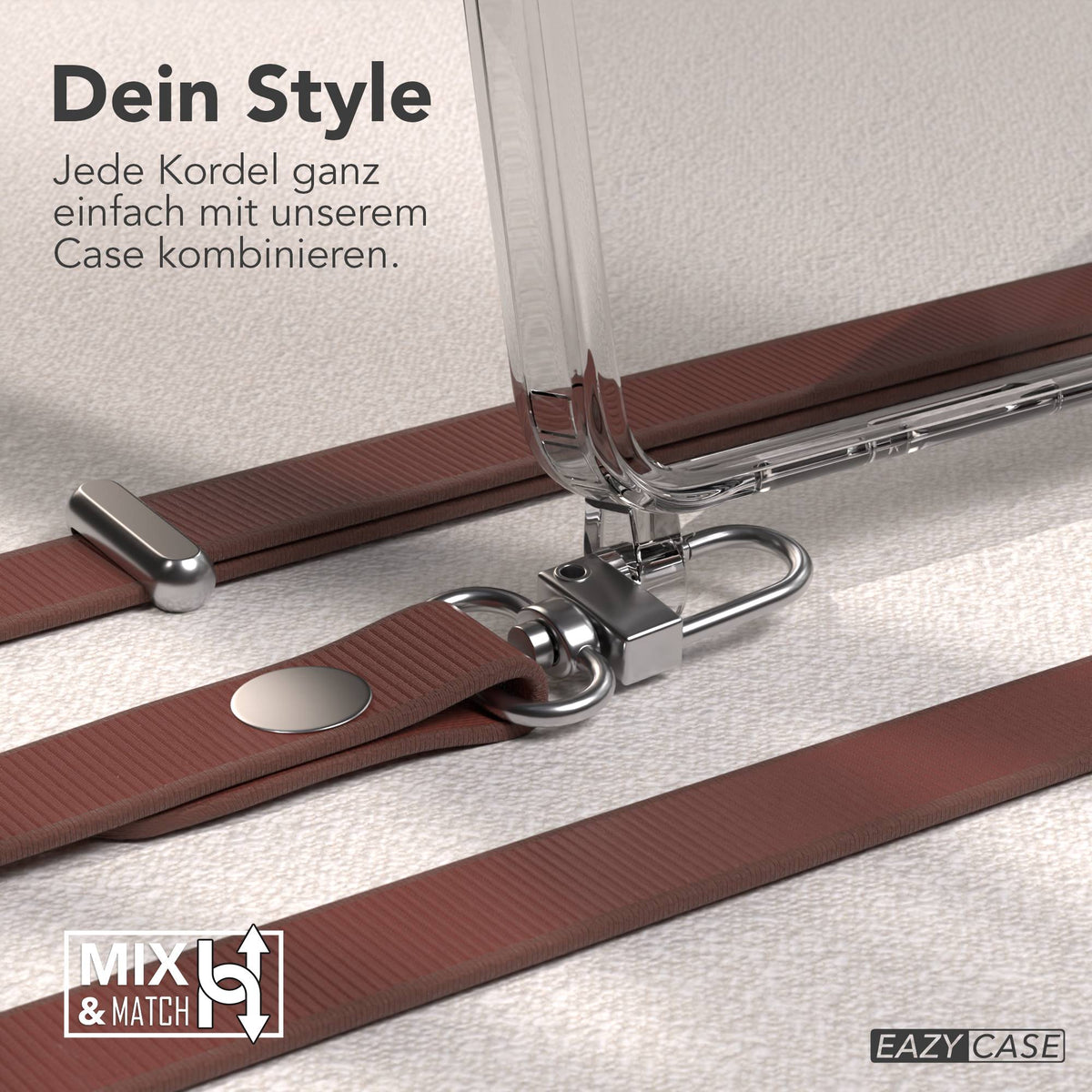 Samsung Galaxy S26 Plus MagSafe Schutzhülle mit magnetischer Crossbody-Handykette #farbe_braun-magsafe-funktion-ohne-magsafe